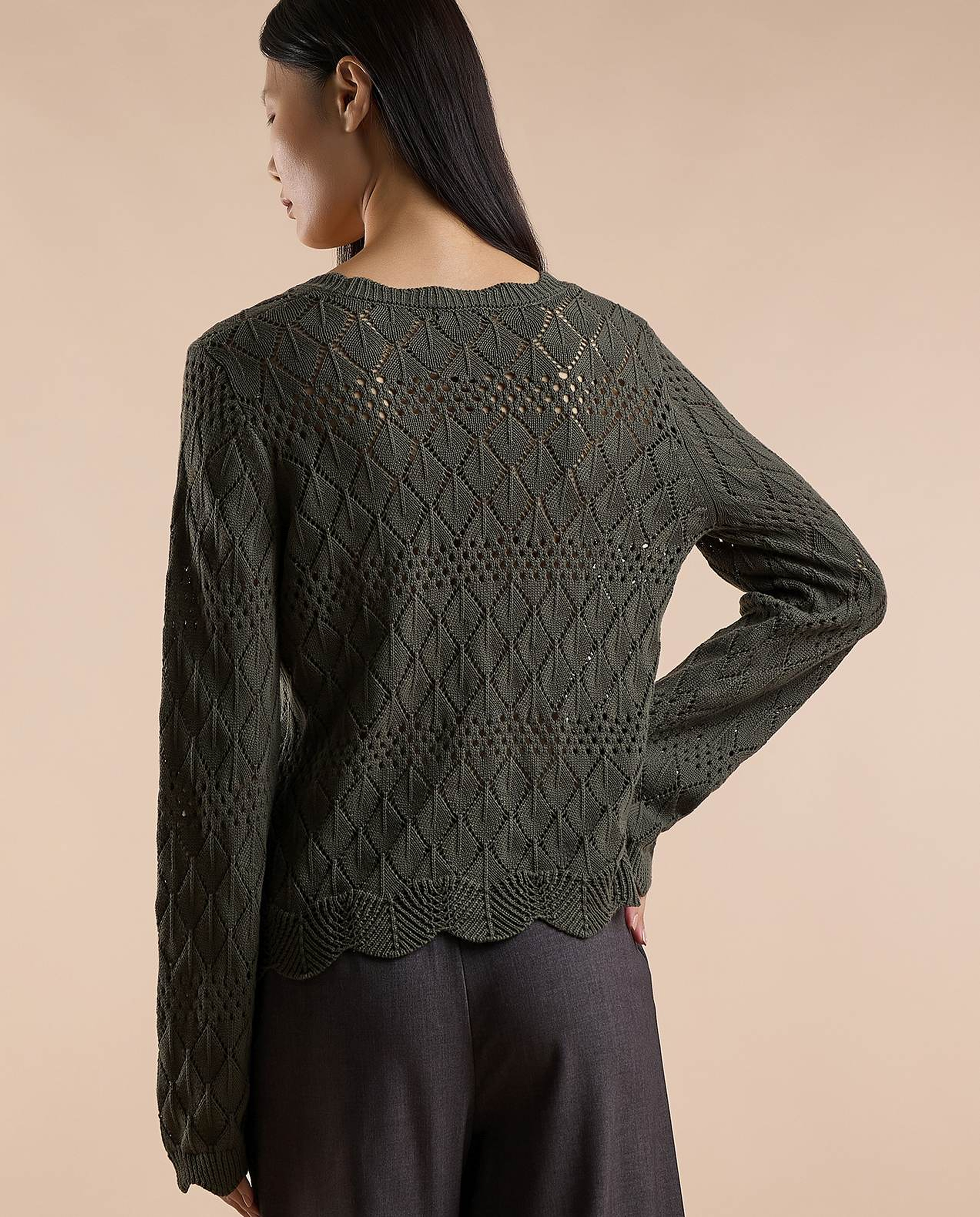 Knitted Cardigan with Button Closure