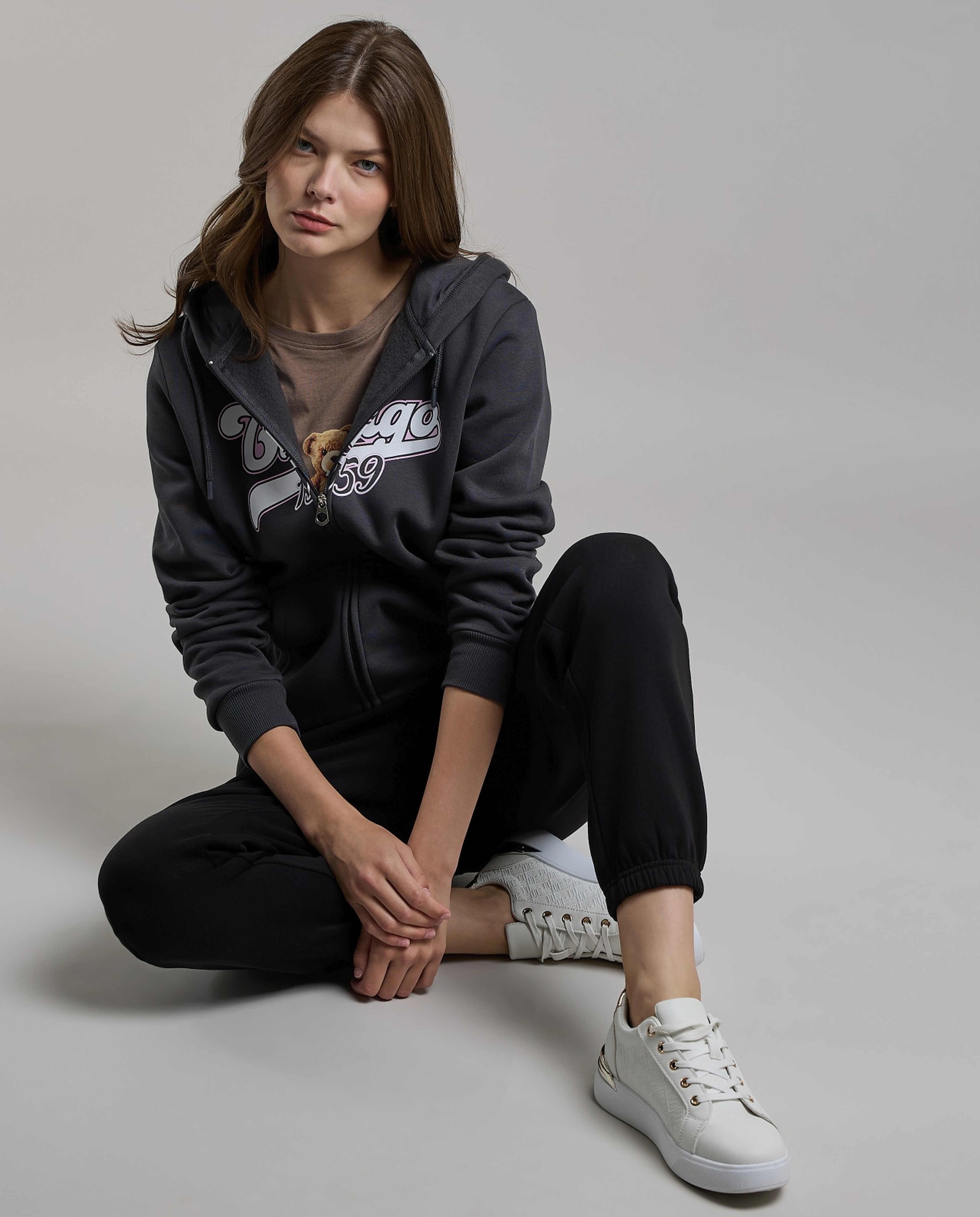 Printed Hooded Jacket with Long Sleeves