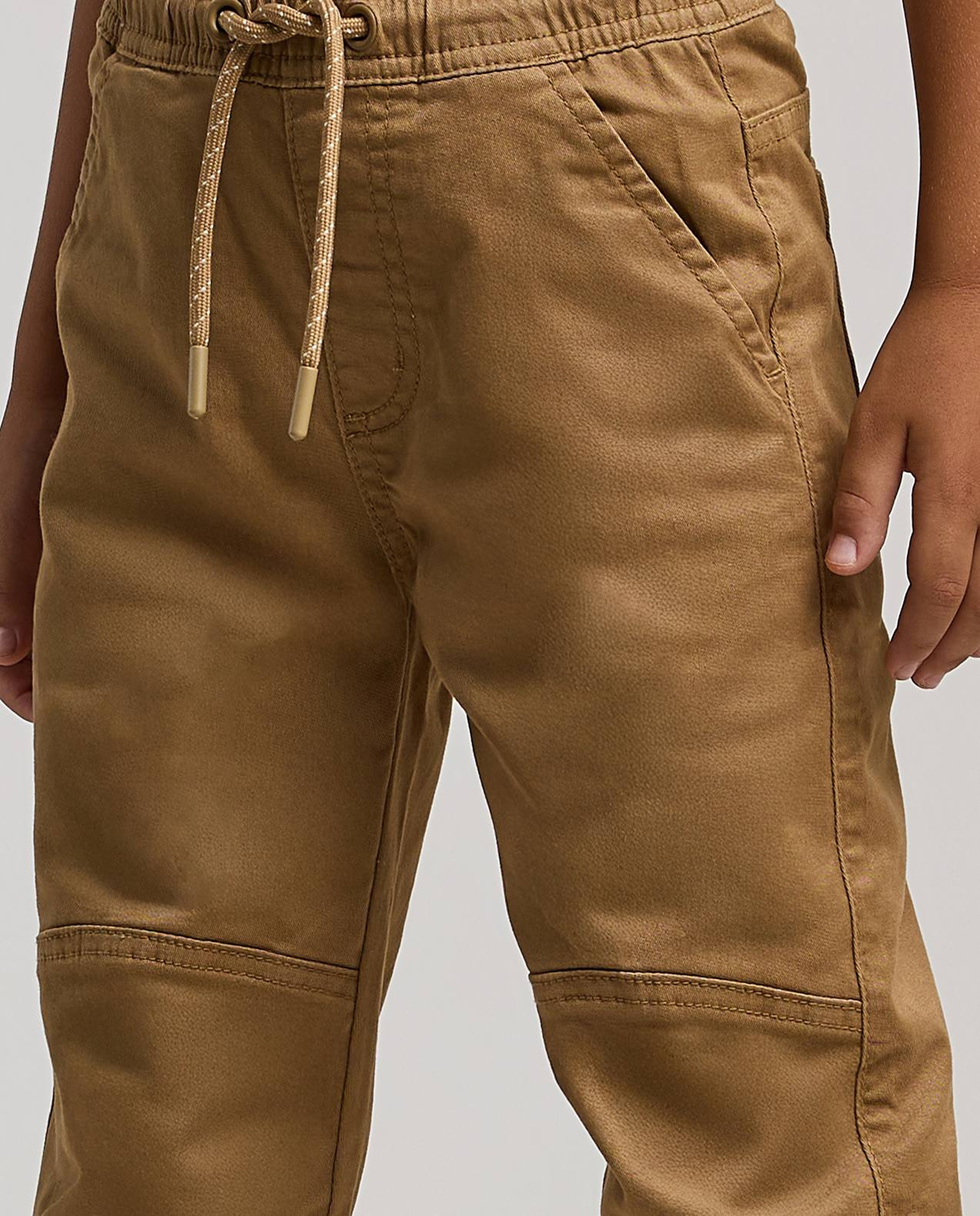 Solid Jogger Pants with Drawstring Waist