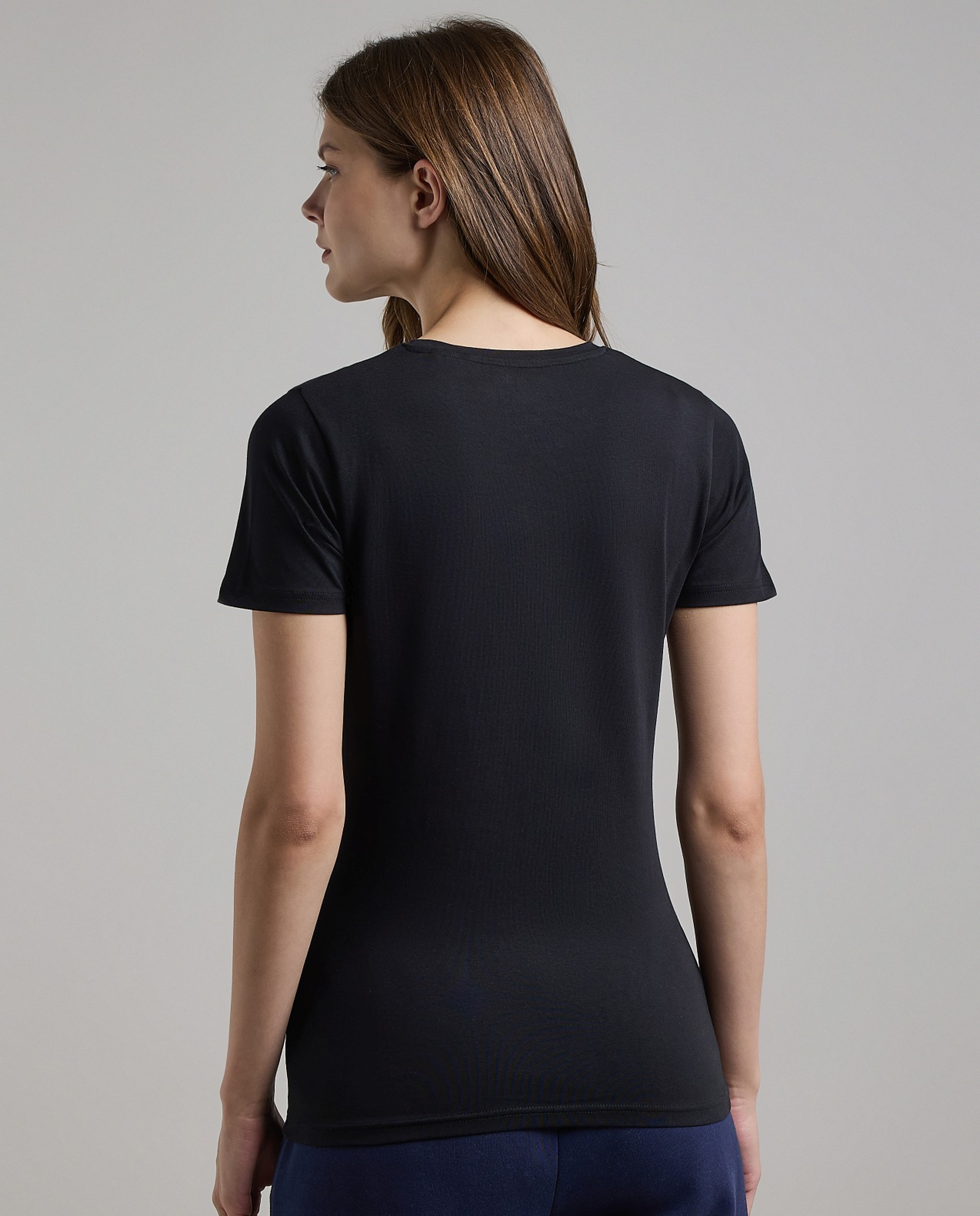 Solid T-Shirt with Crew Neck and Short Sleeves