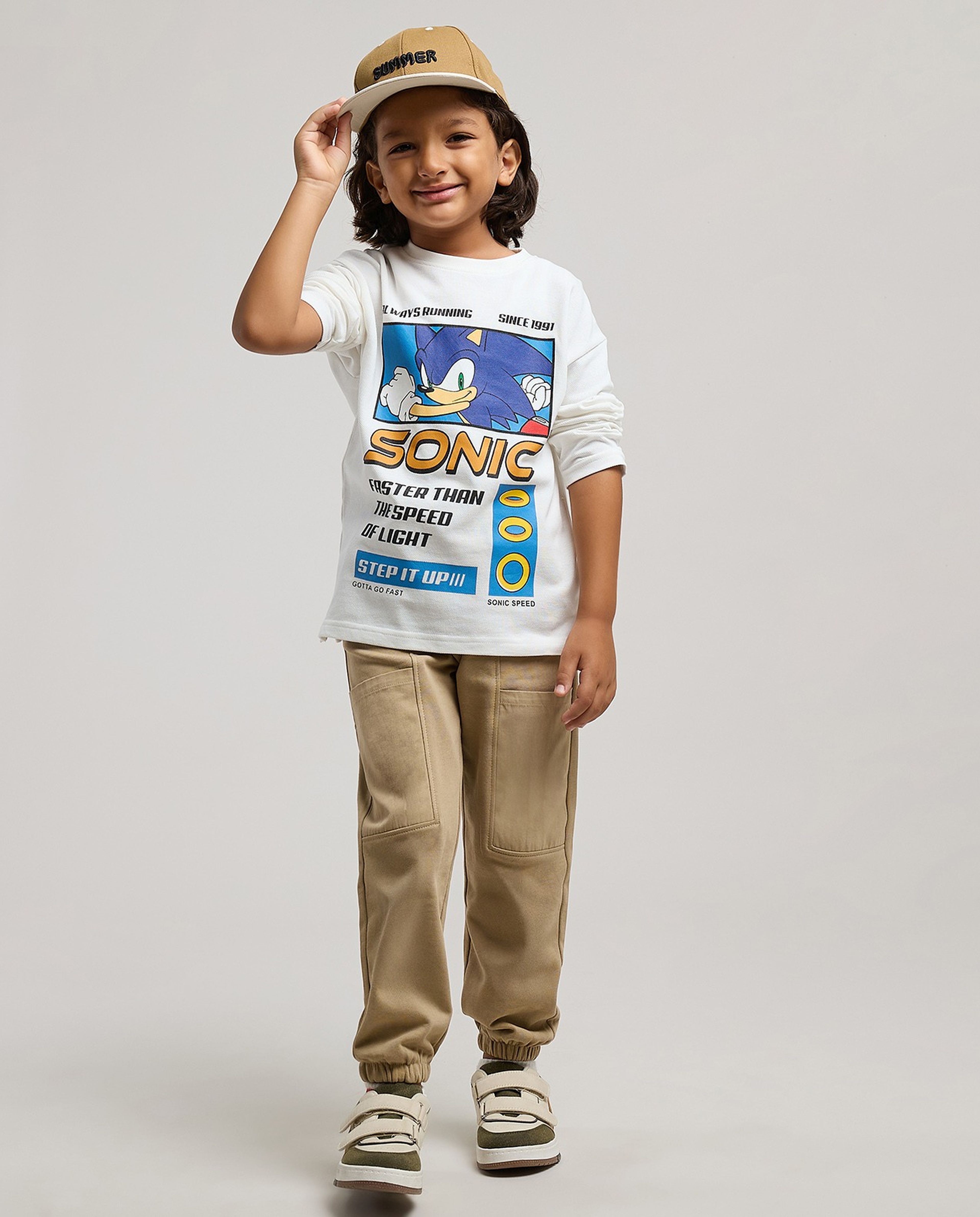 Solid Jogger Pants with Drawstring Waist