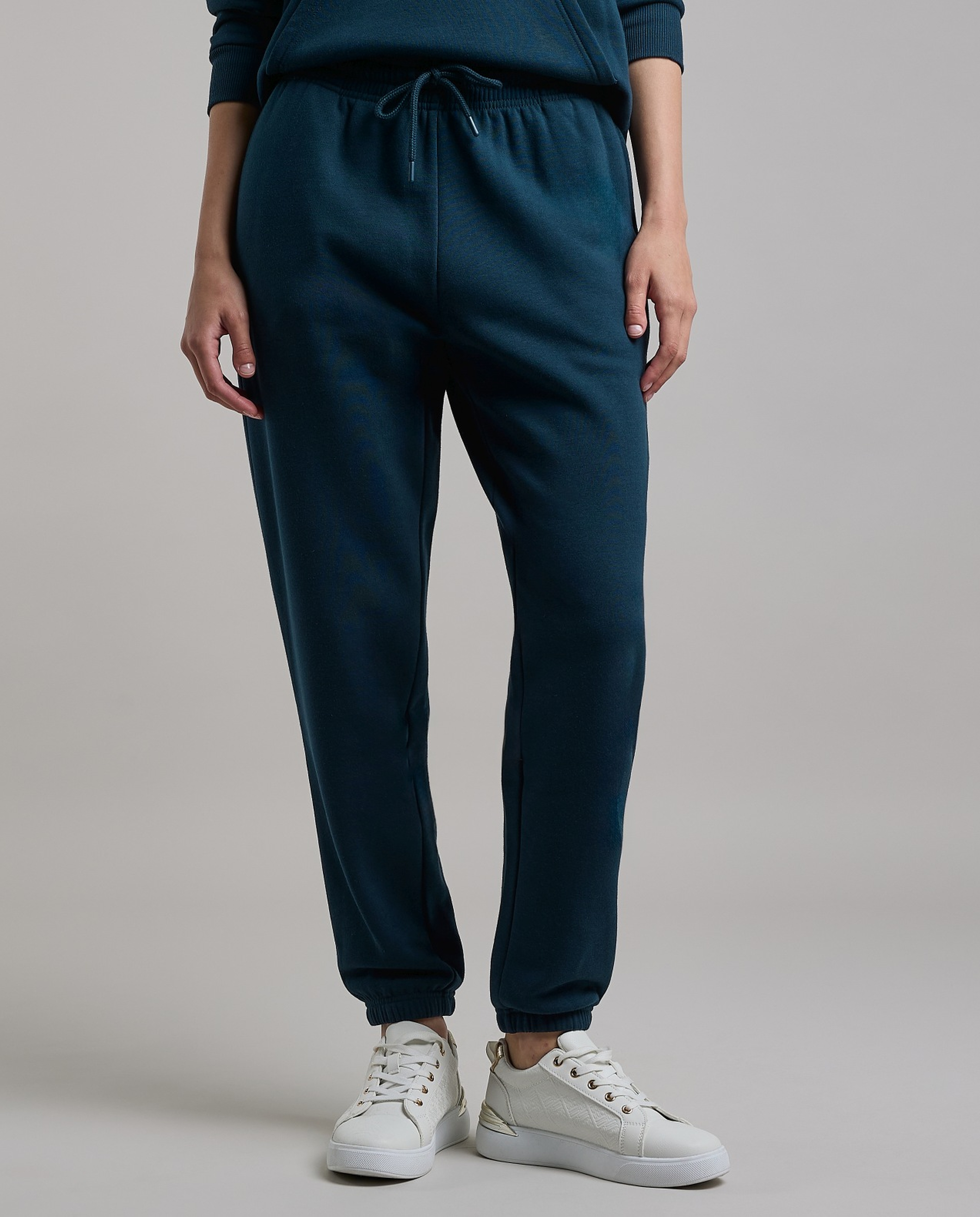 Solid Joggers with Drawstring Waist