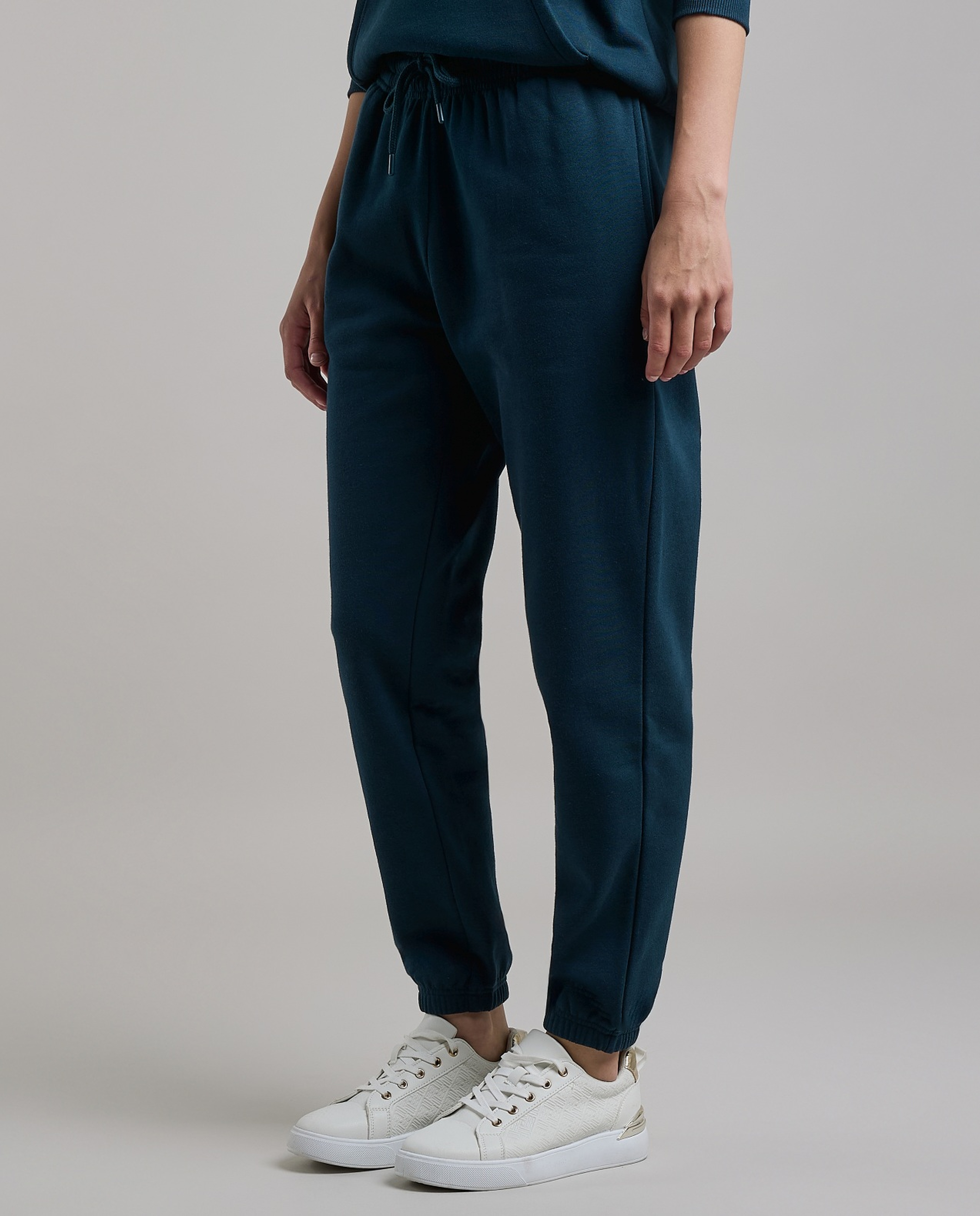 Solid Joggers with Drawstring Waist