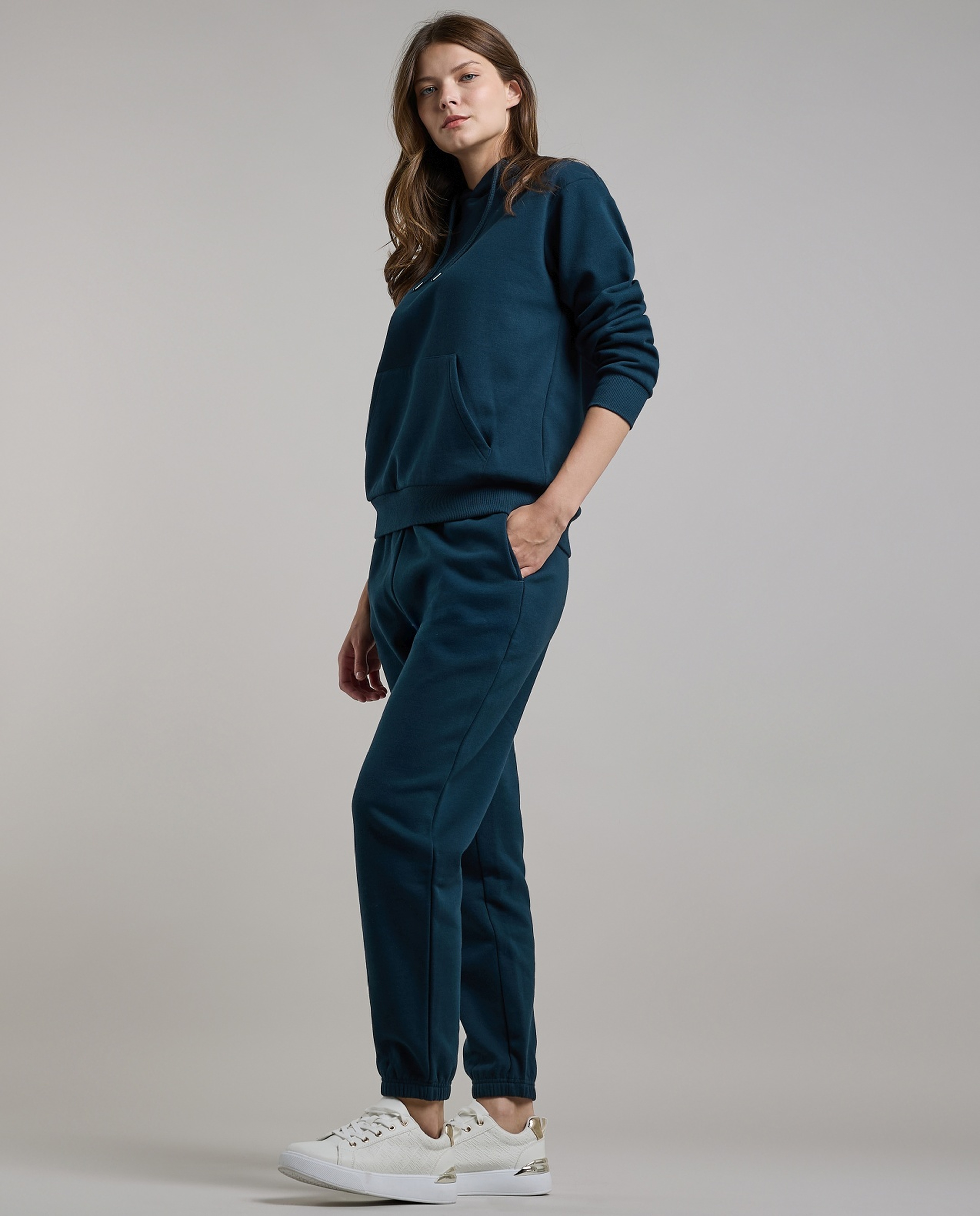 Solid Joggers with Drawstring Waist