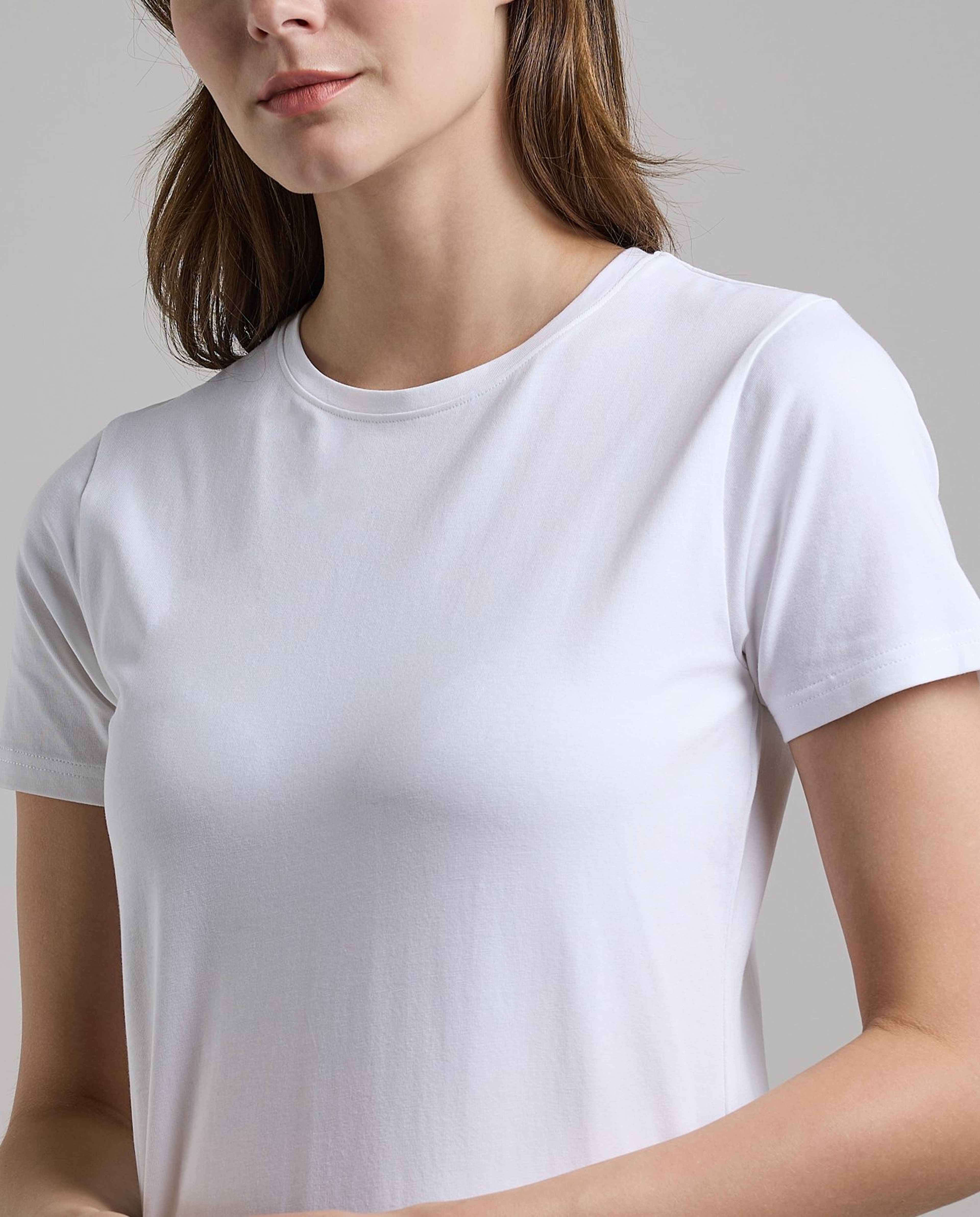 Solid T-Shirt with Crew Neck and Short Sleeves