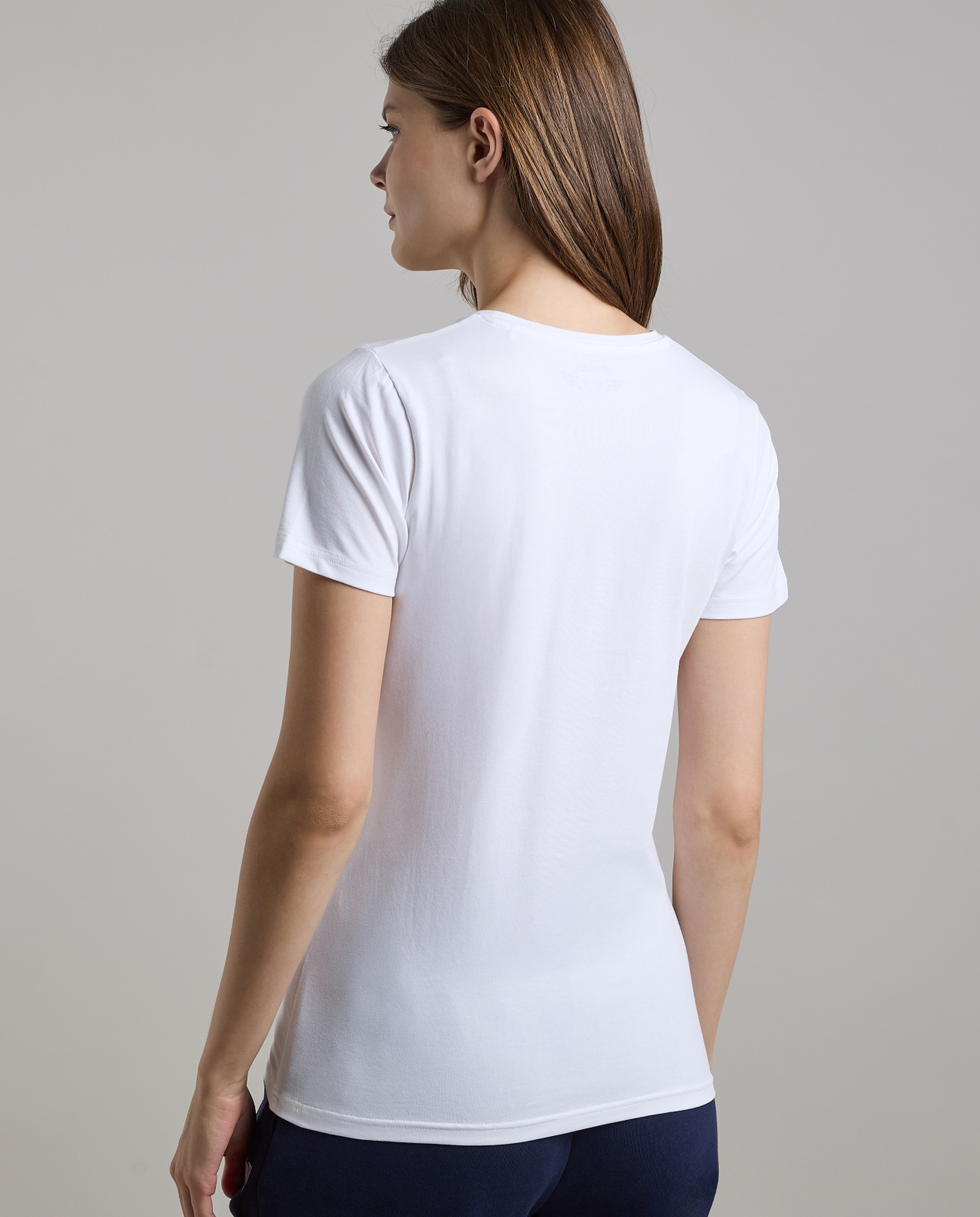 Solid T-Shirt with Crew Neck and Short Sleeves