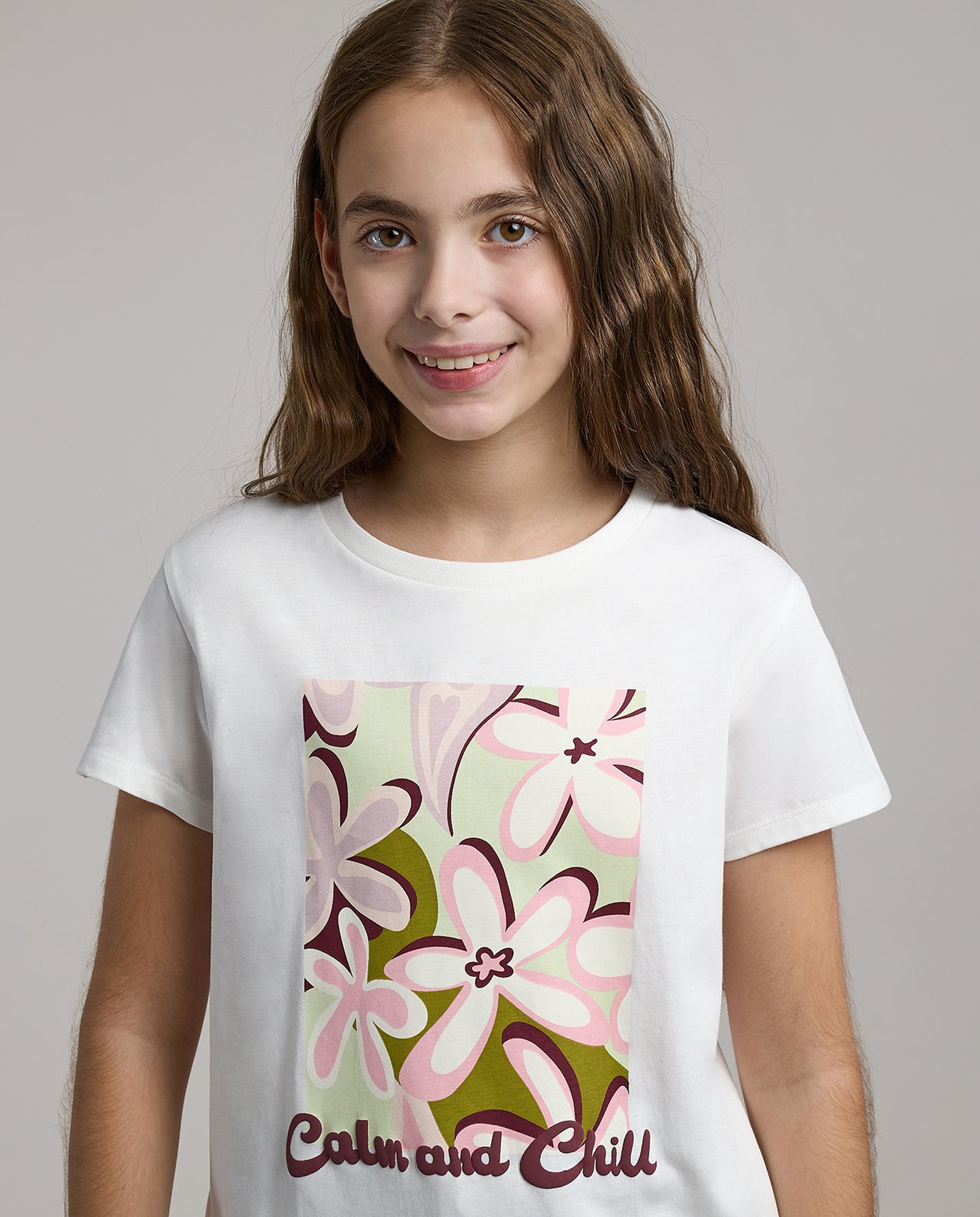 Printed T-Shirt with Crew Neck and Short Sleeves