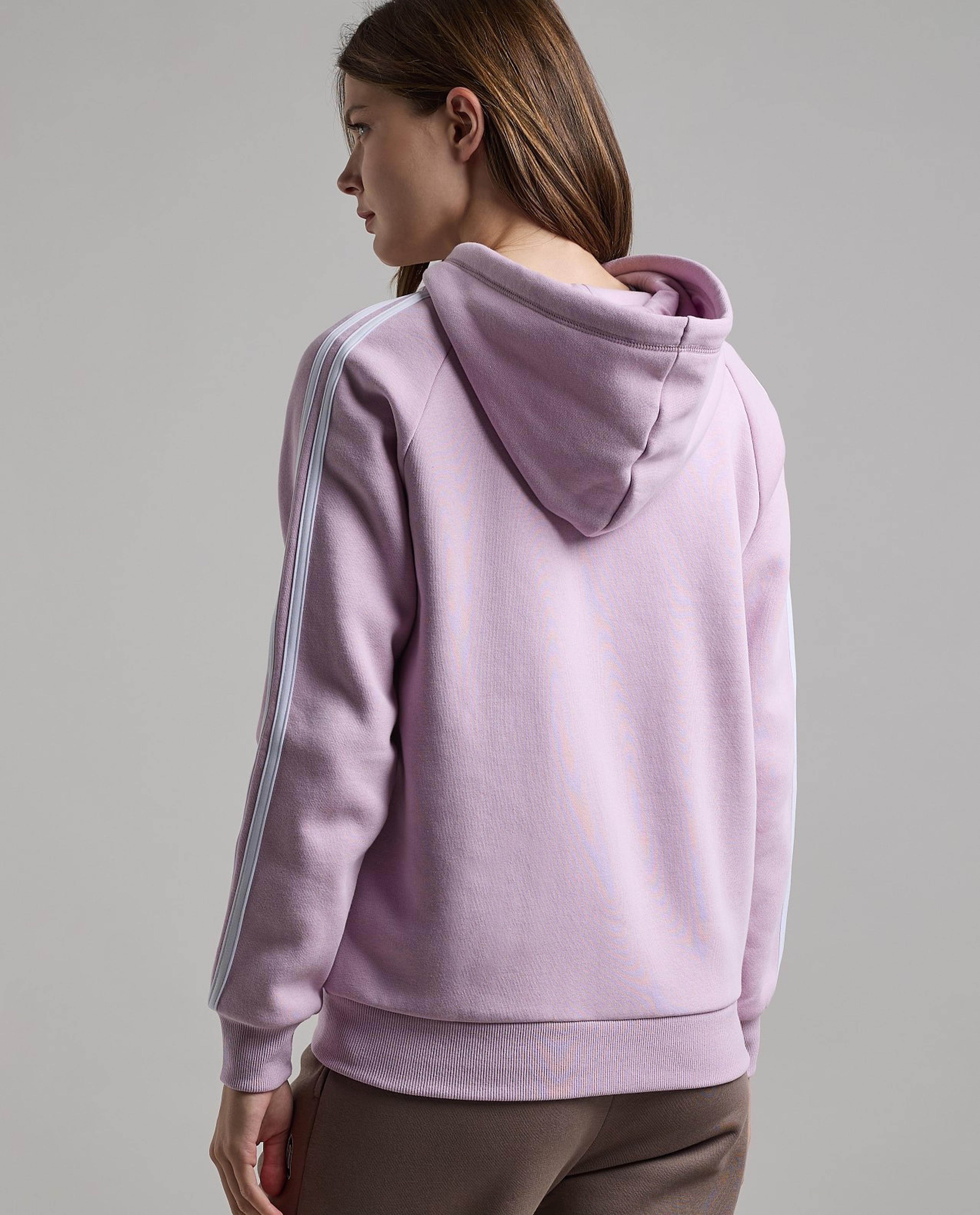 Stripe Detail Hooded Jacket with Long Sleeves