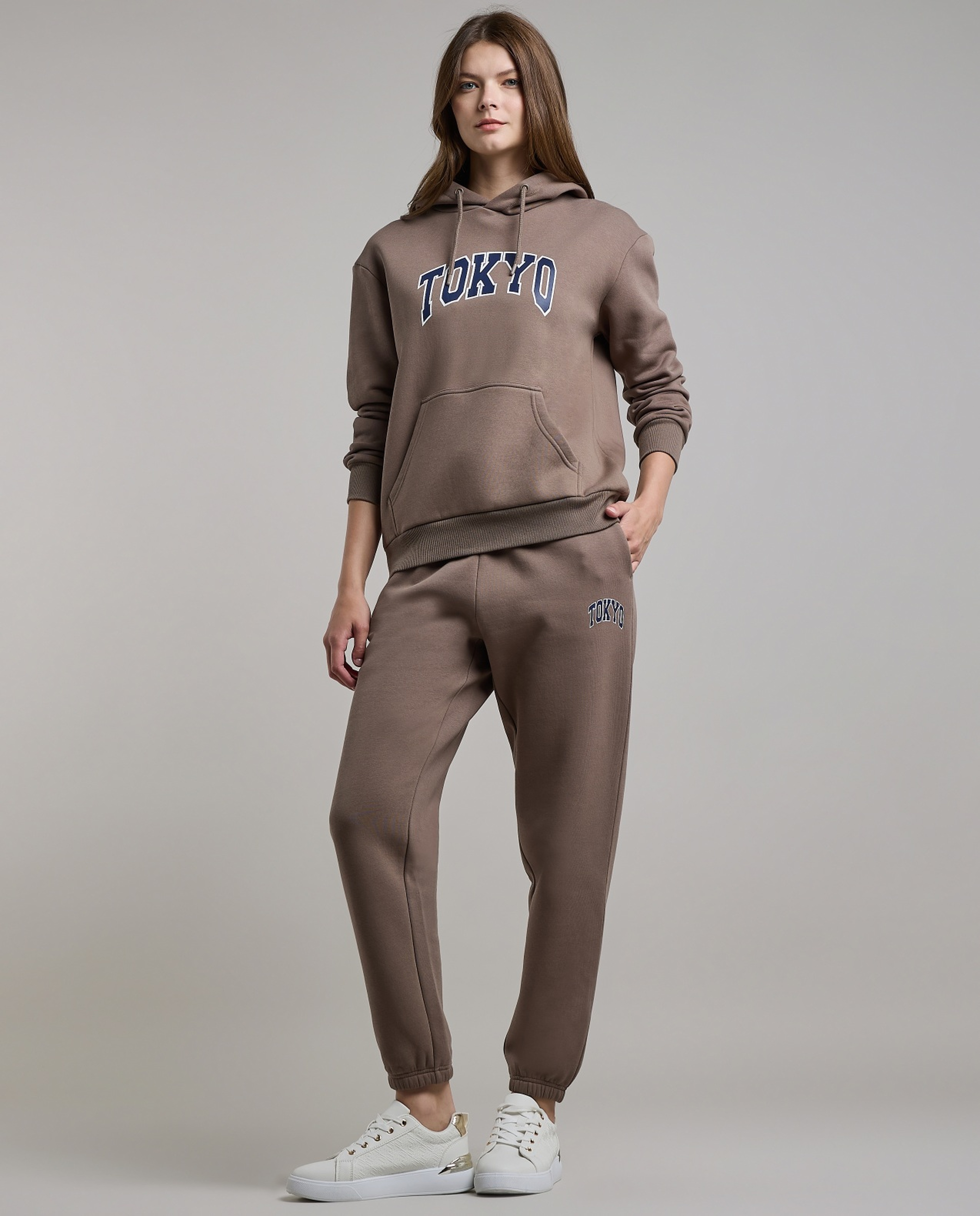 Printed Hoodie with Long Sleeves