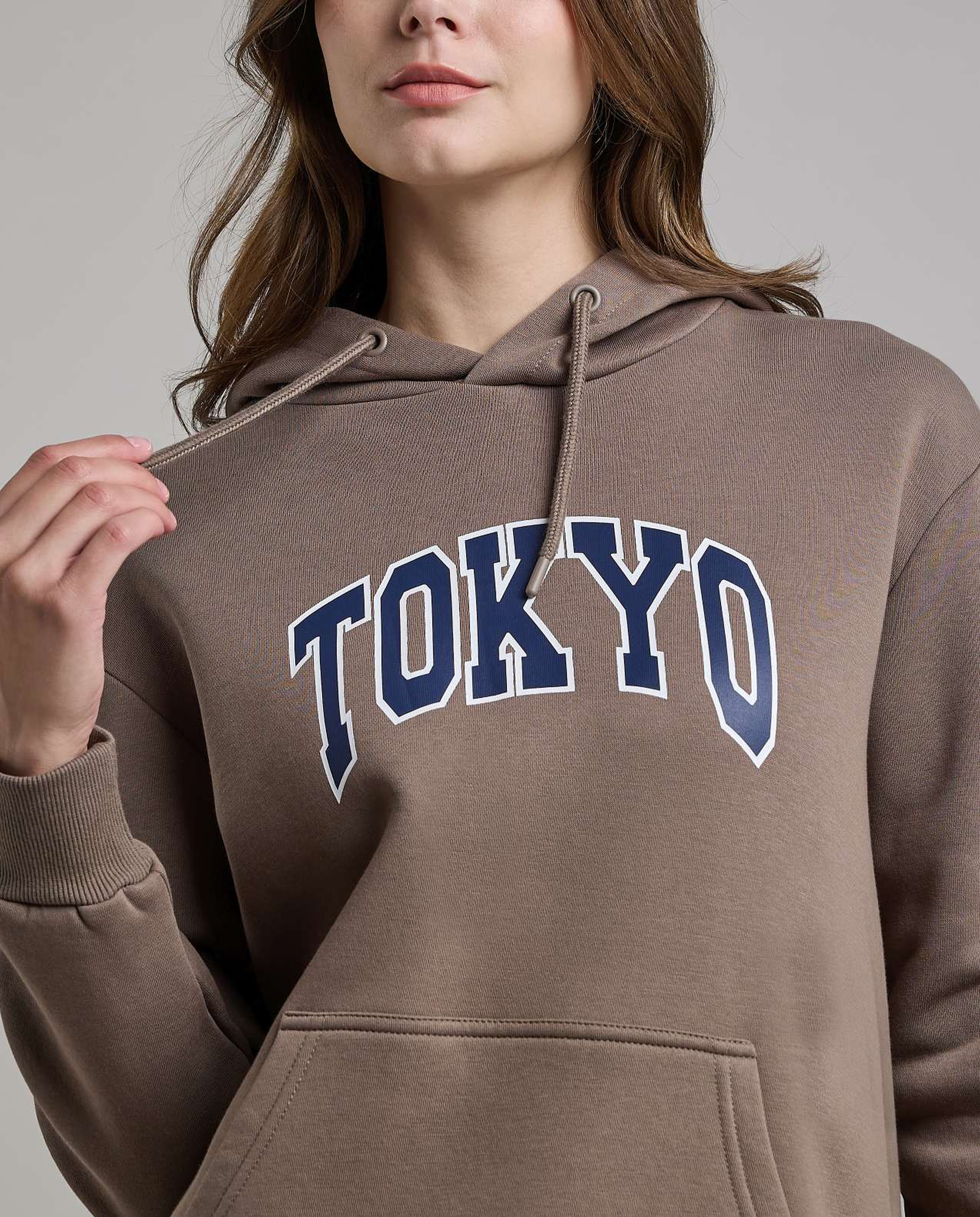 Printed Hoodie with Long Sleeves