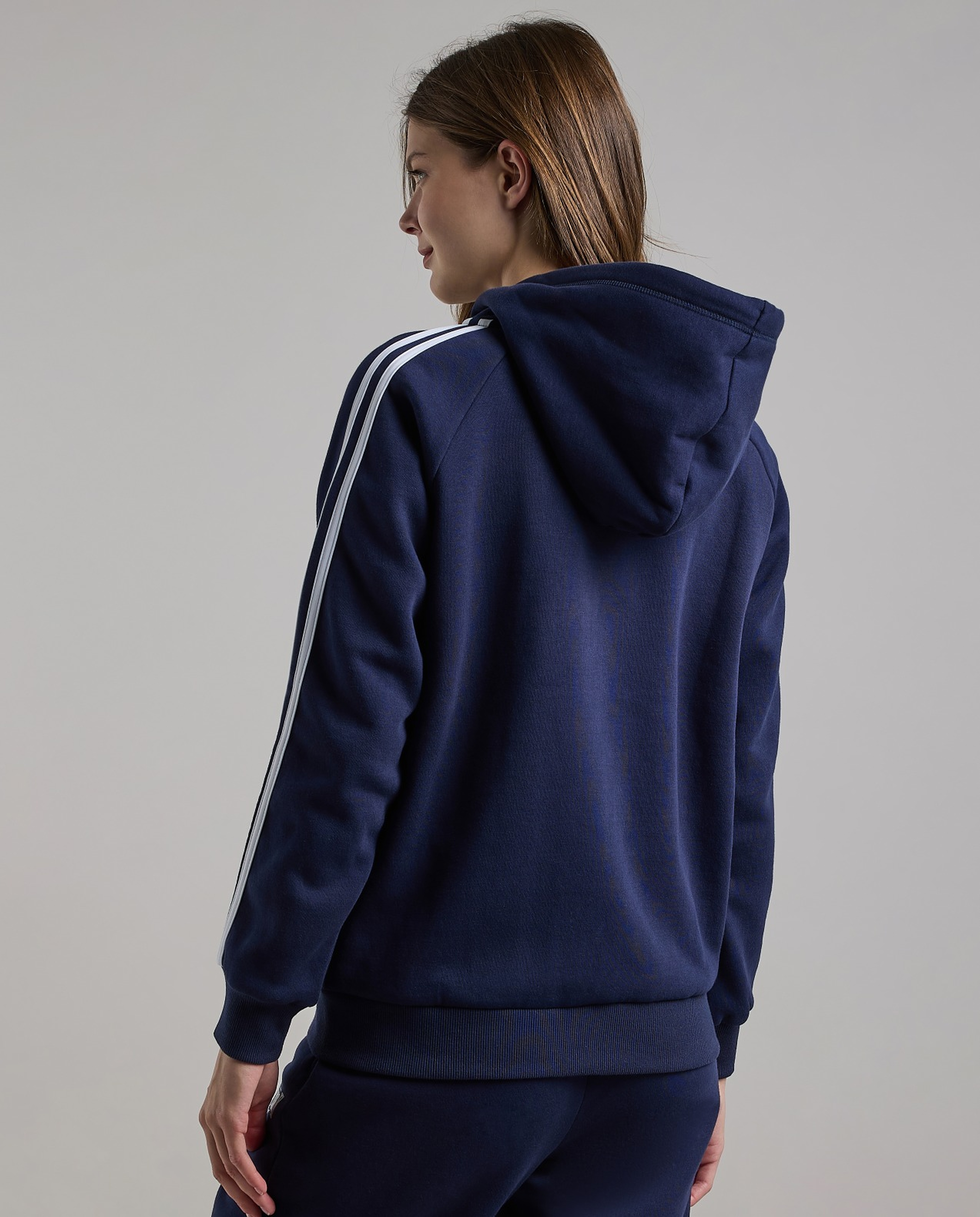 Stripe Detail Hooded Jacket with Long Sleeves