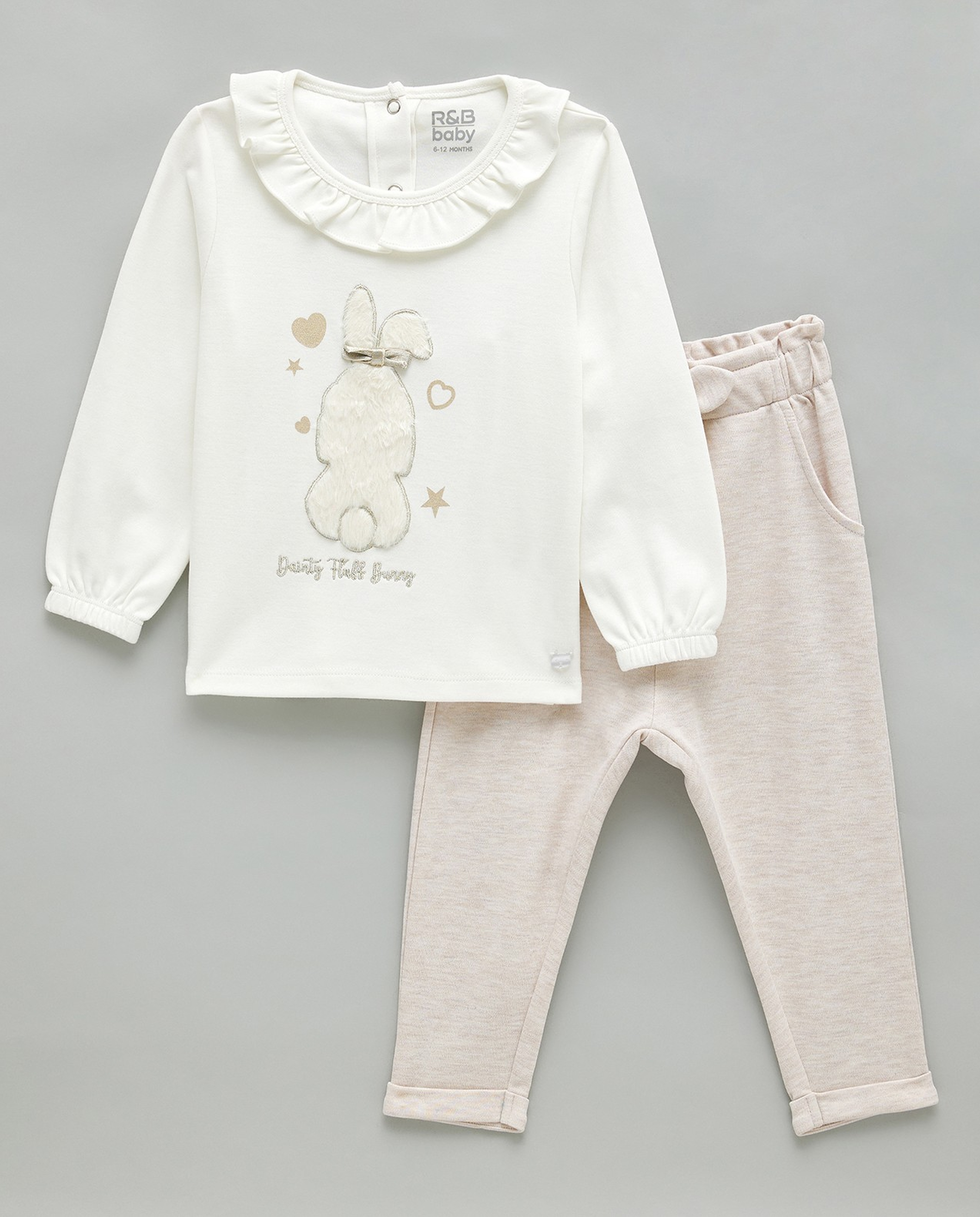 Appliqued Top and Pant Set