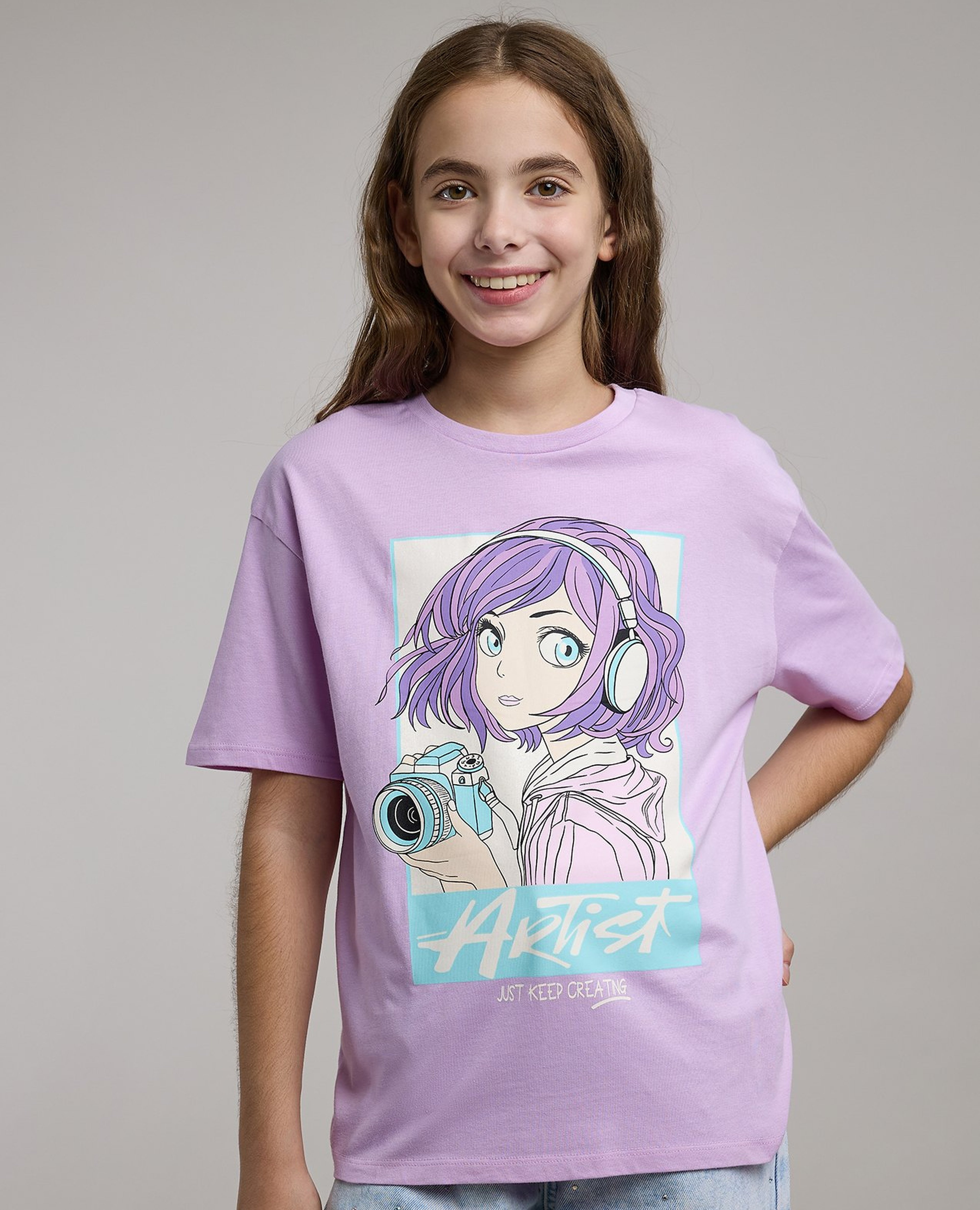 Printed T-Shirt with Crew Neck and Short Sleeves