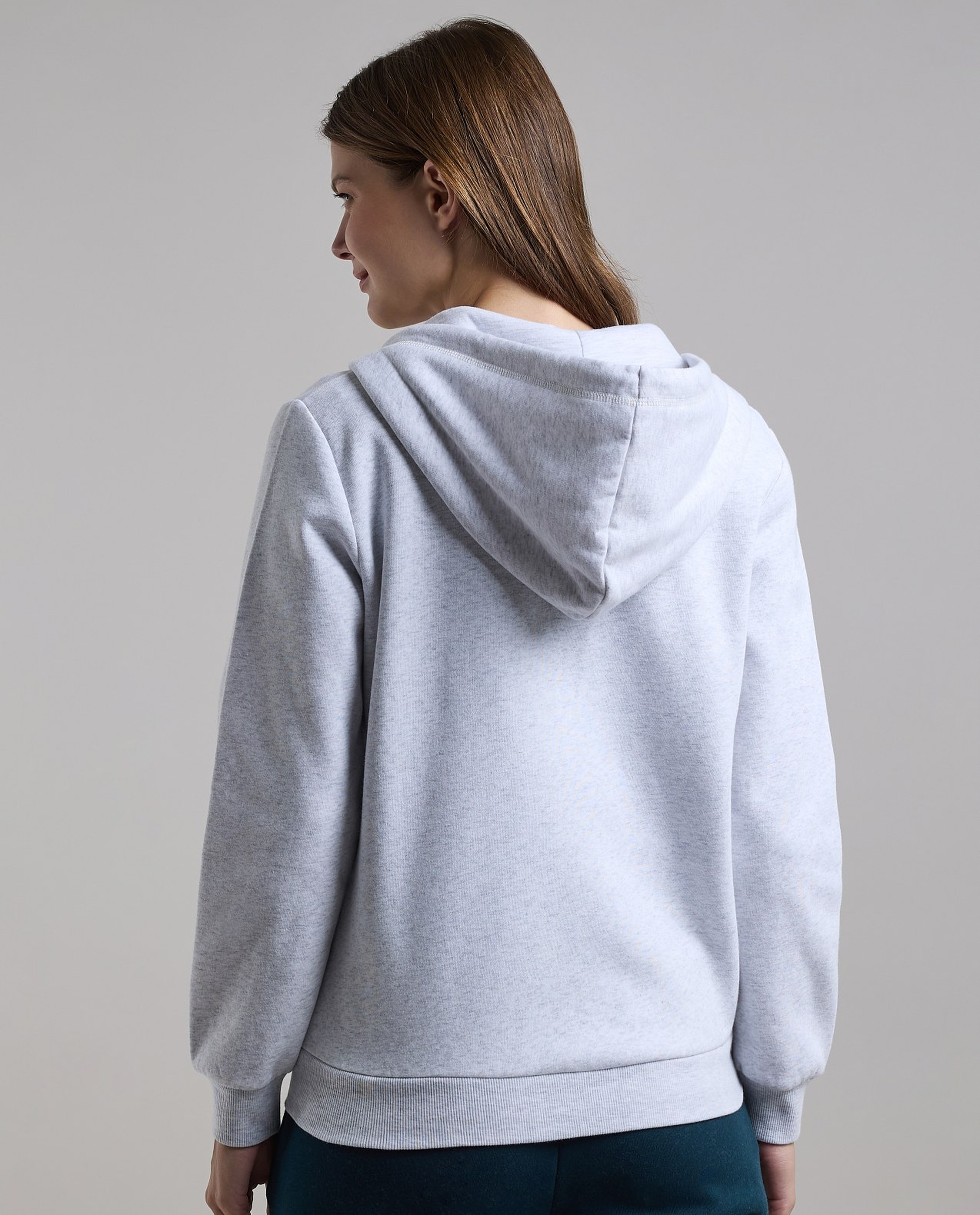 Solid Hooded Jacket with Long Sleeves