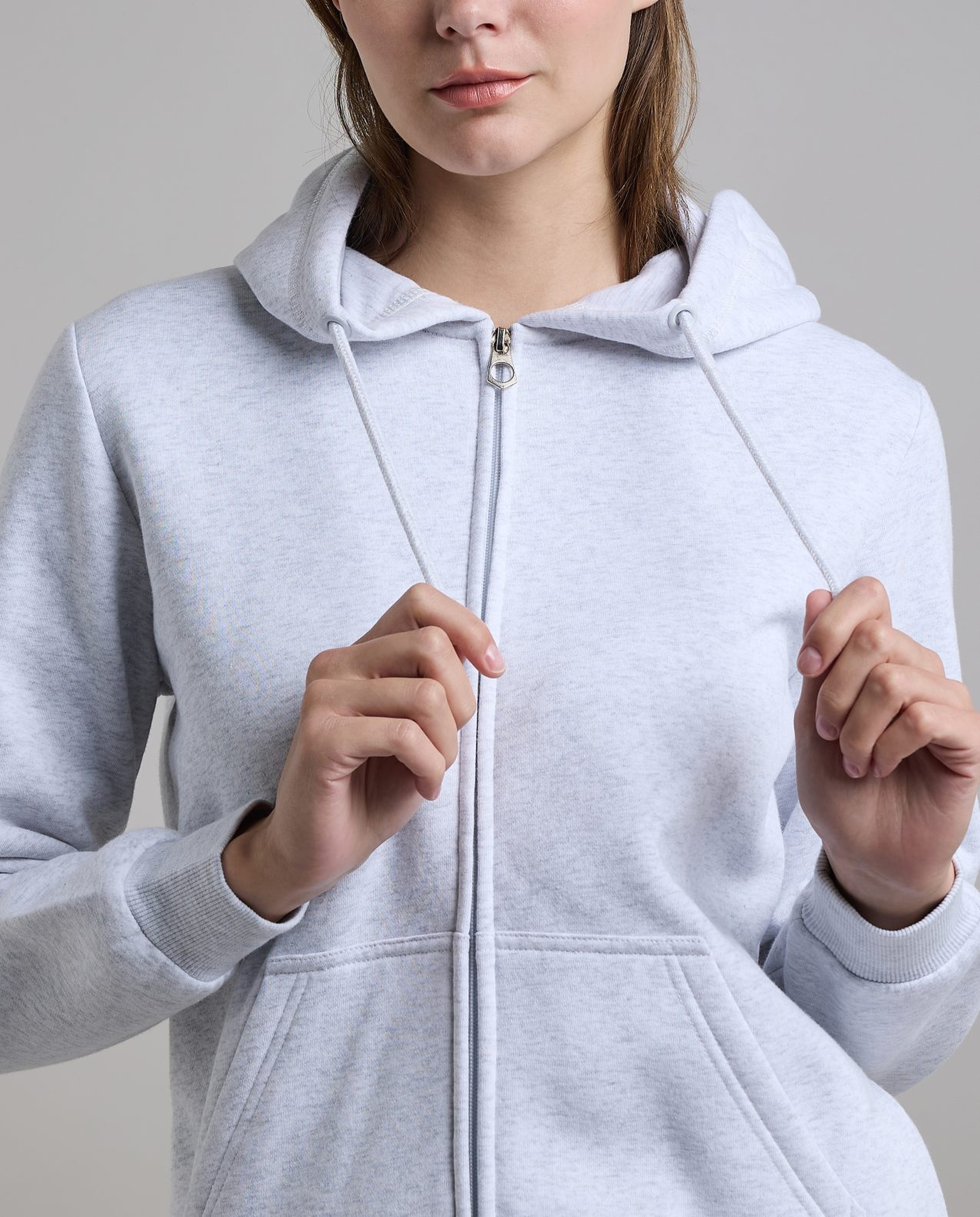 Solid Hooded Jacket with Long Sleeves