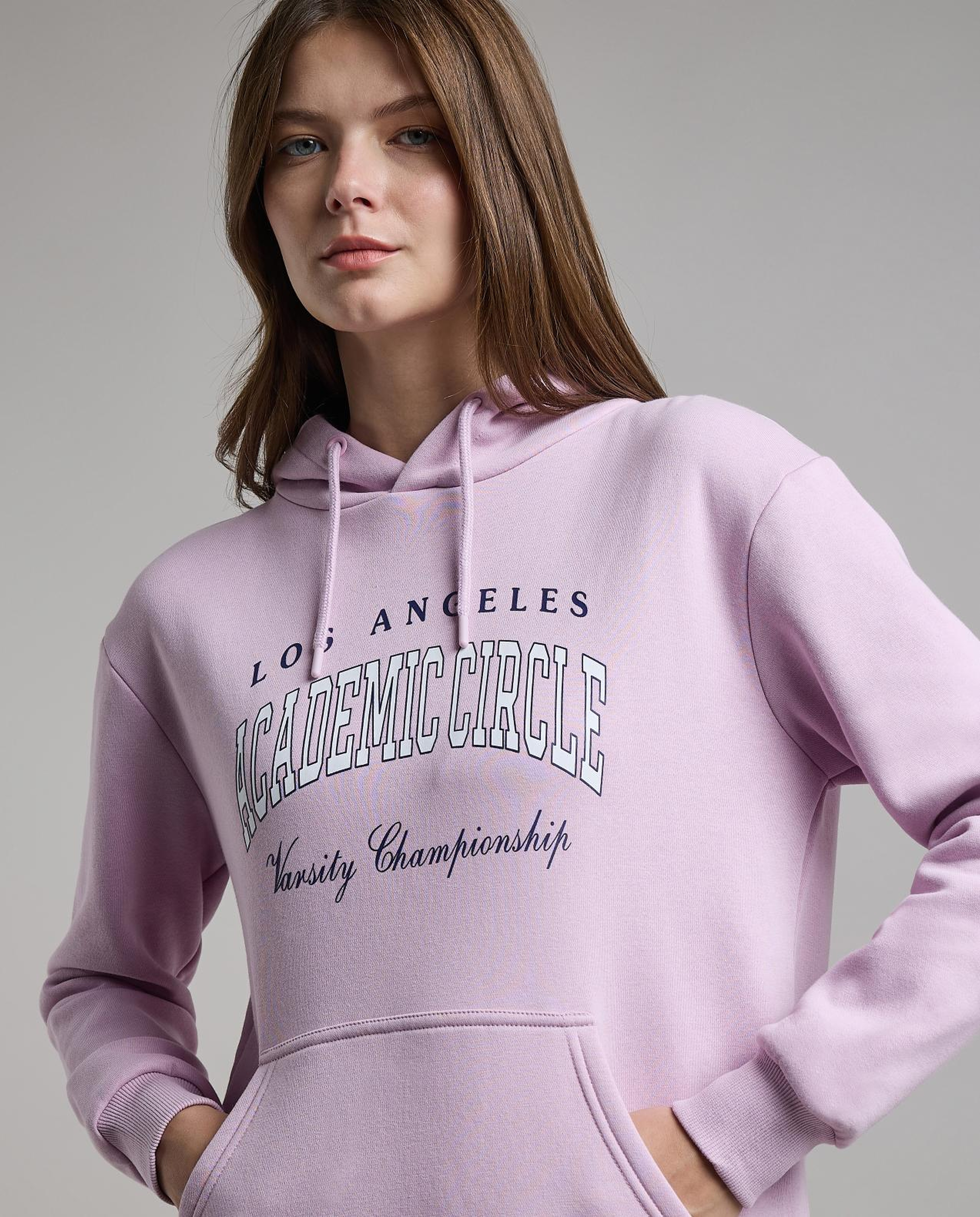 Printed Hoodie with Long Sleeves