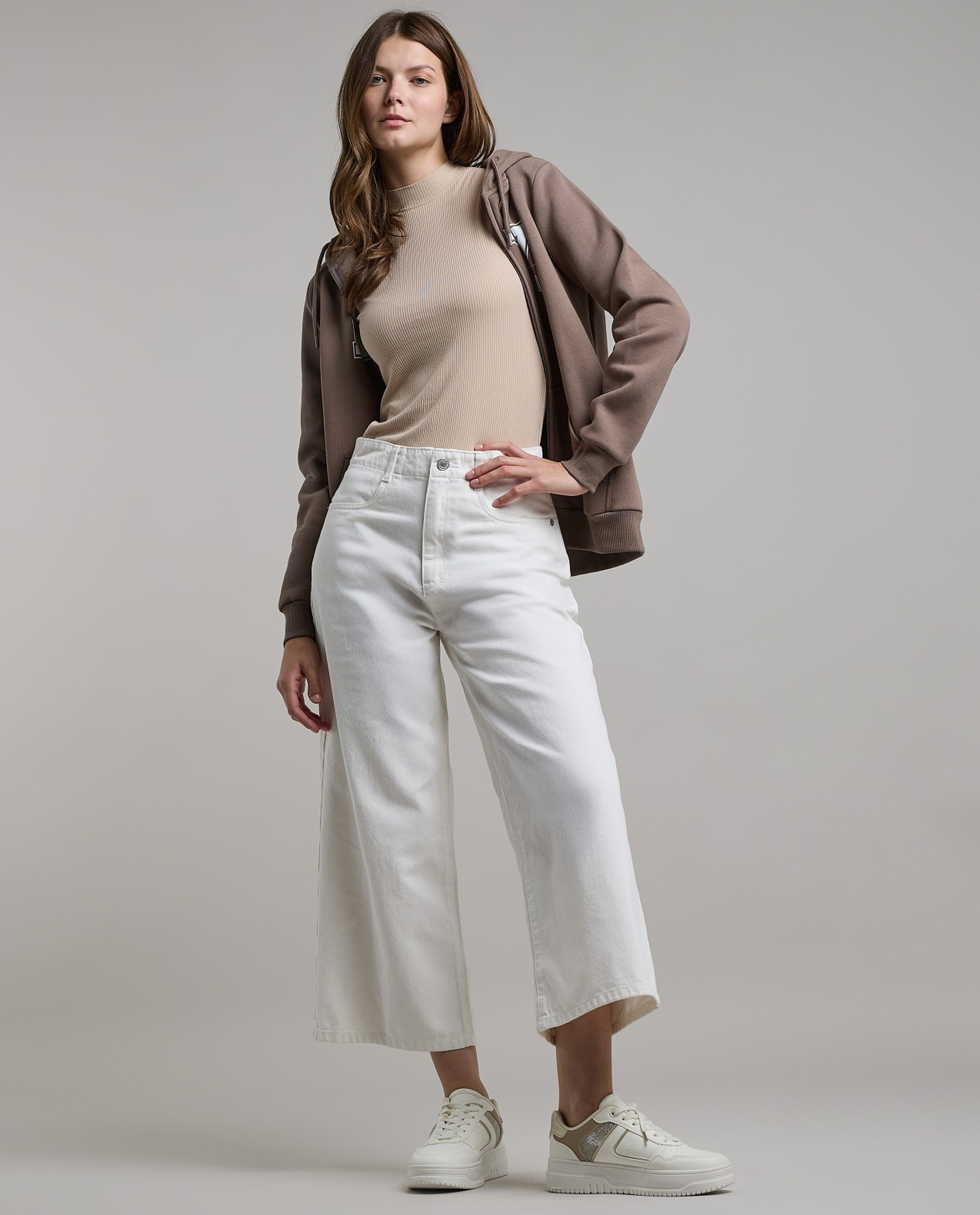 Ribbed Top with Mock Neck and Short Sleeves