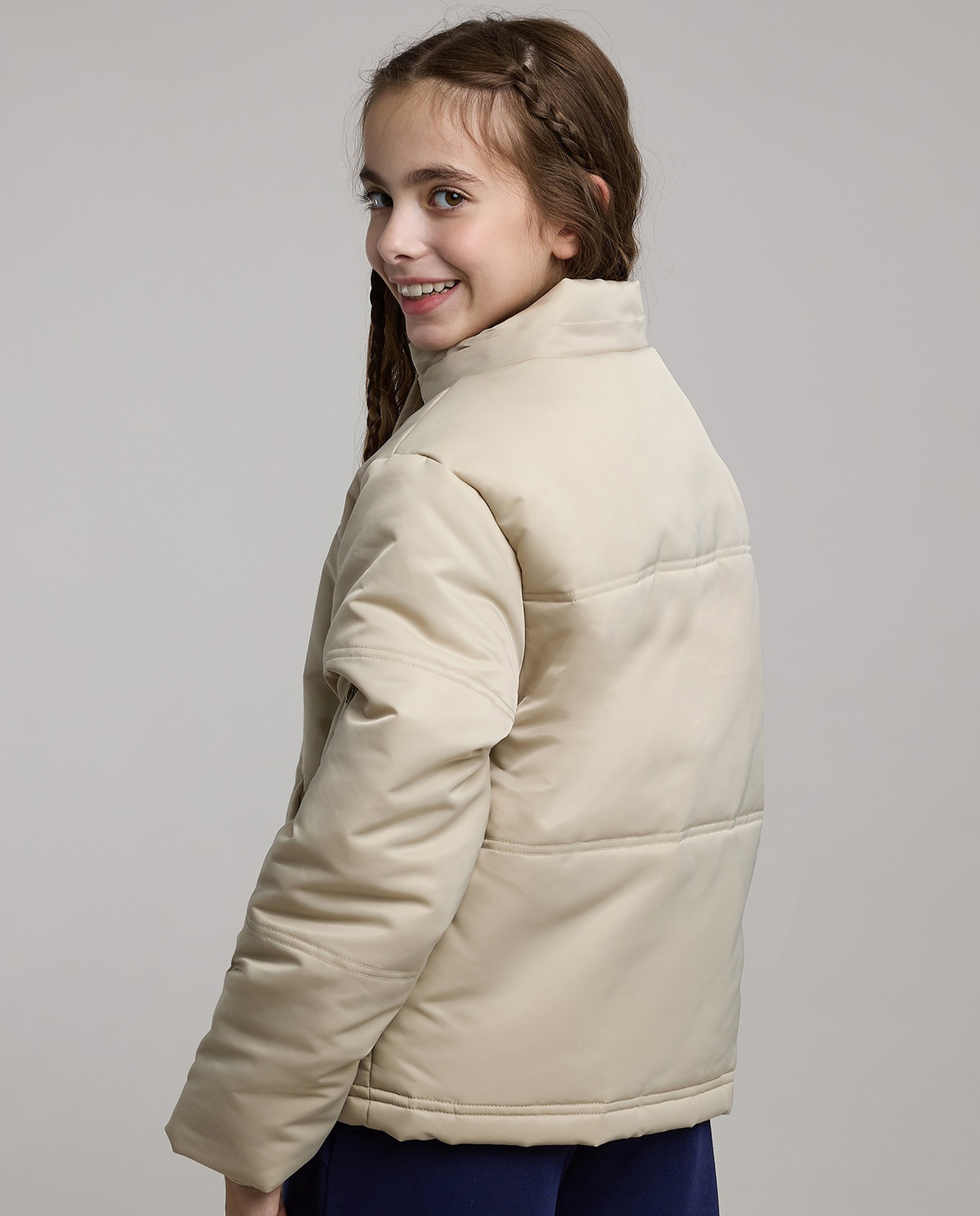 Solid Hooded Jacket with Long Sleeves