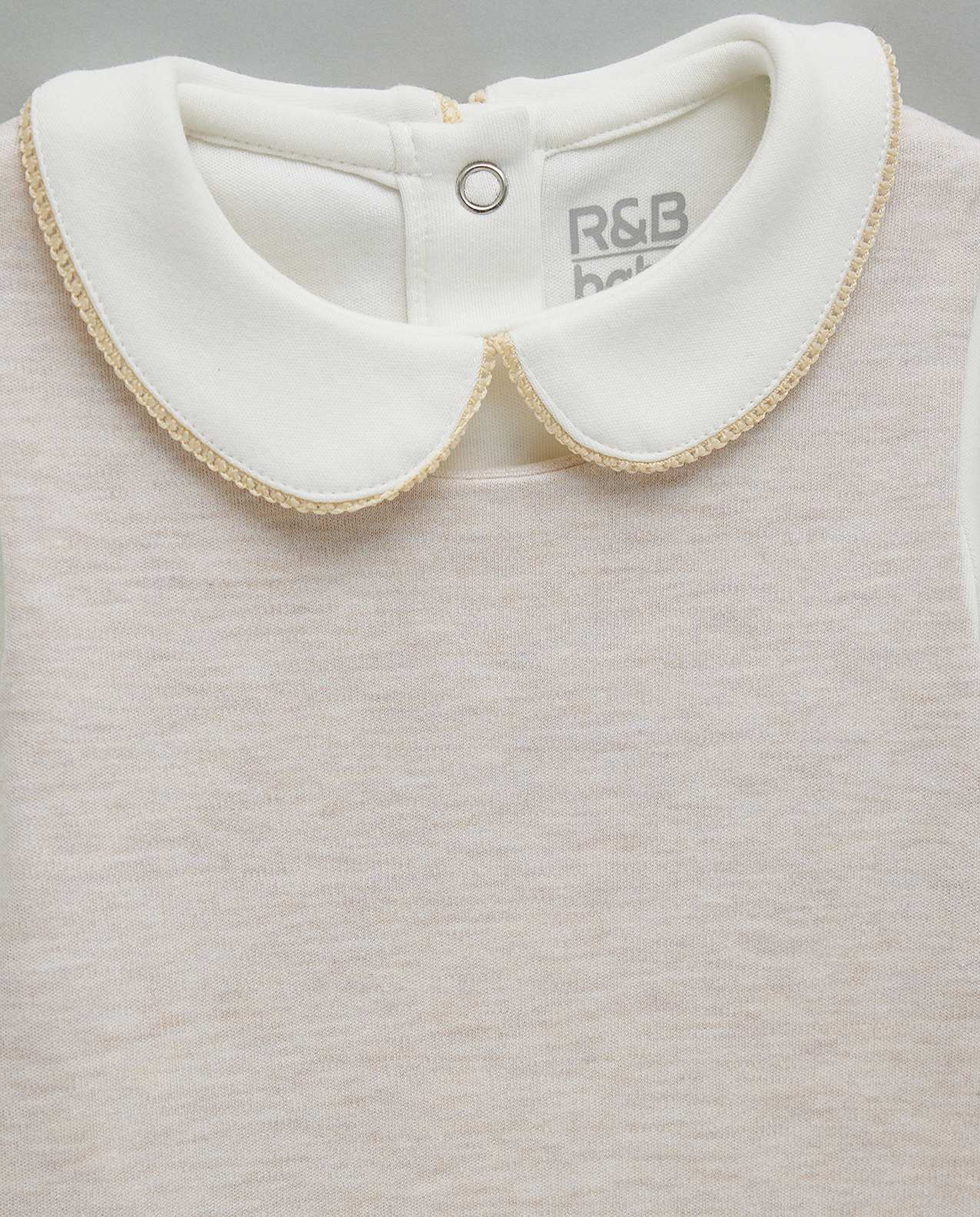 Solid Top and Pinafore Dress Set