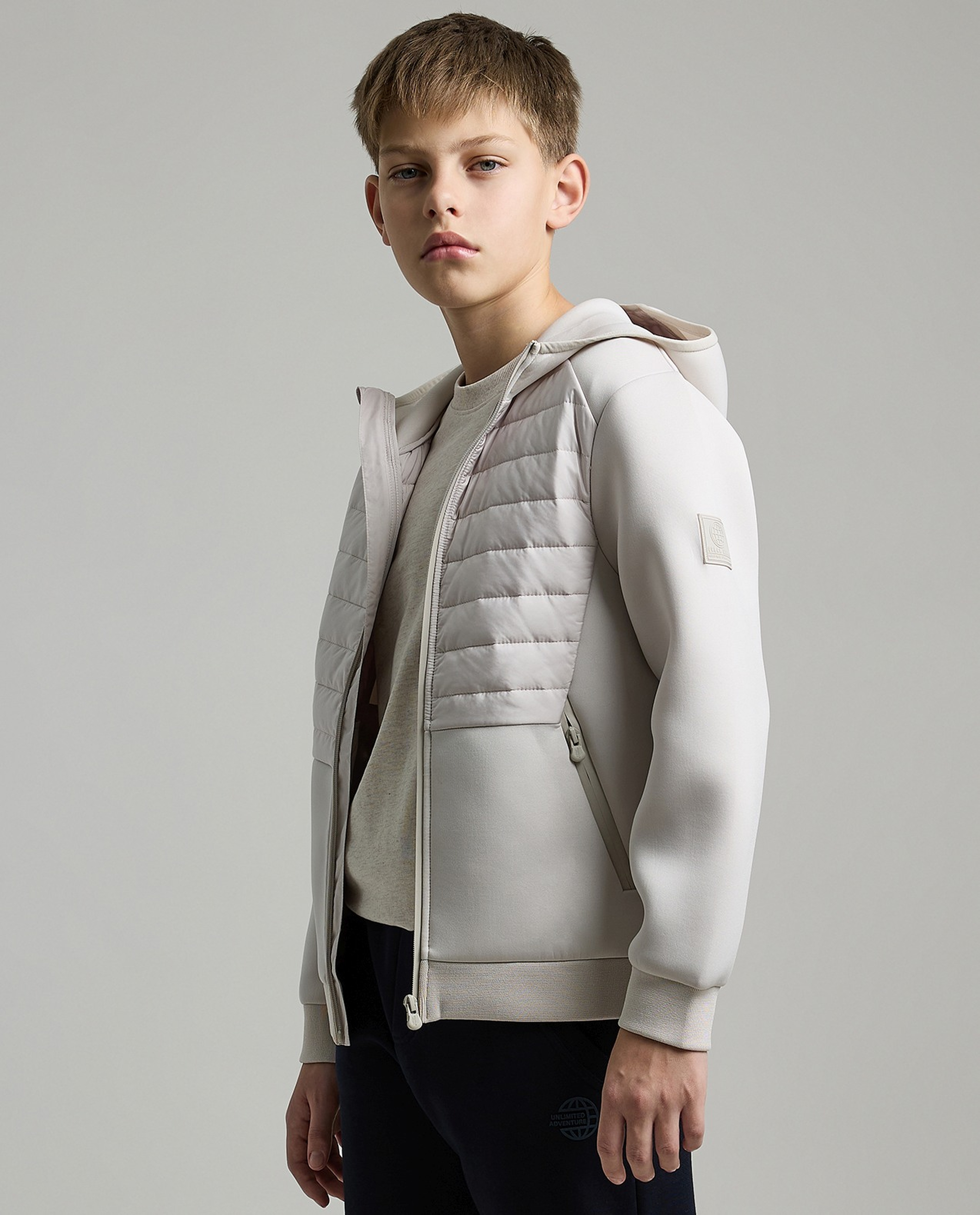 Zippered Hooded Jacket with Long Sleeves