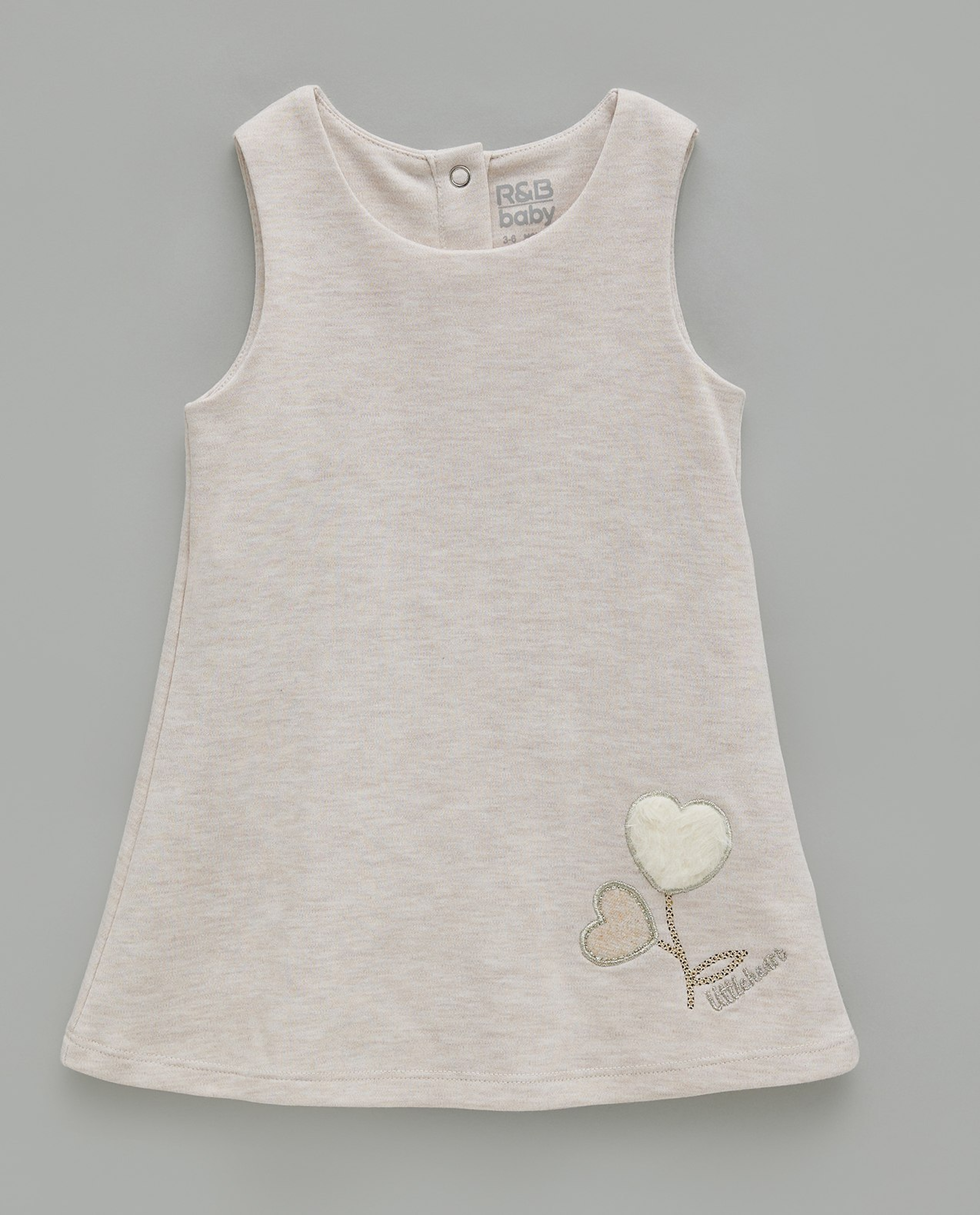 Solid Top and Pinafore Dress Set