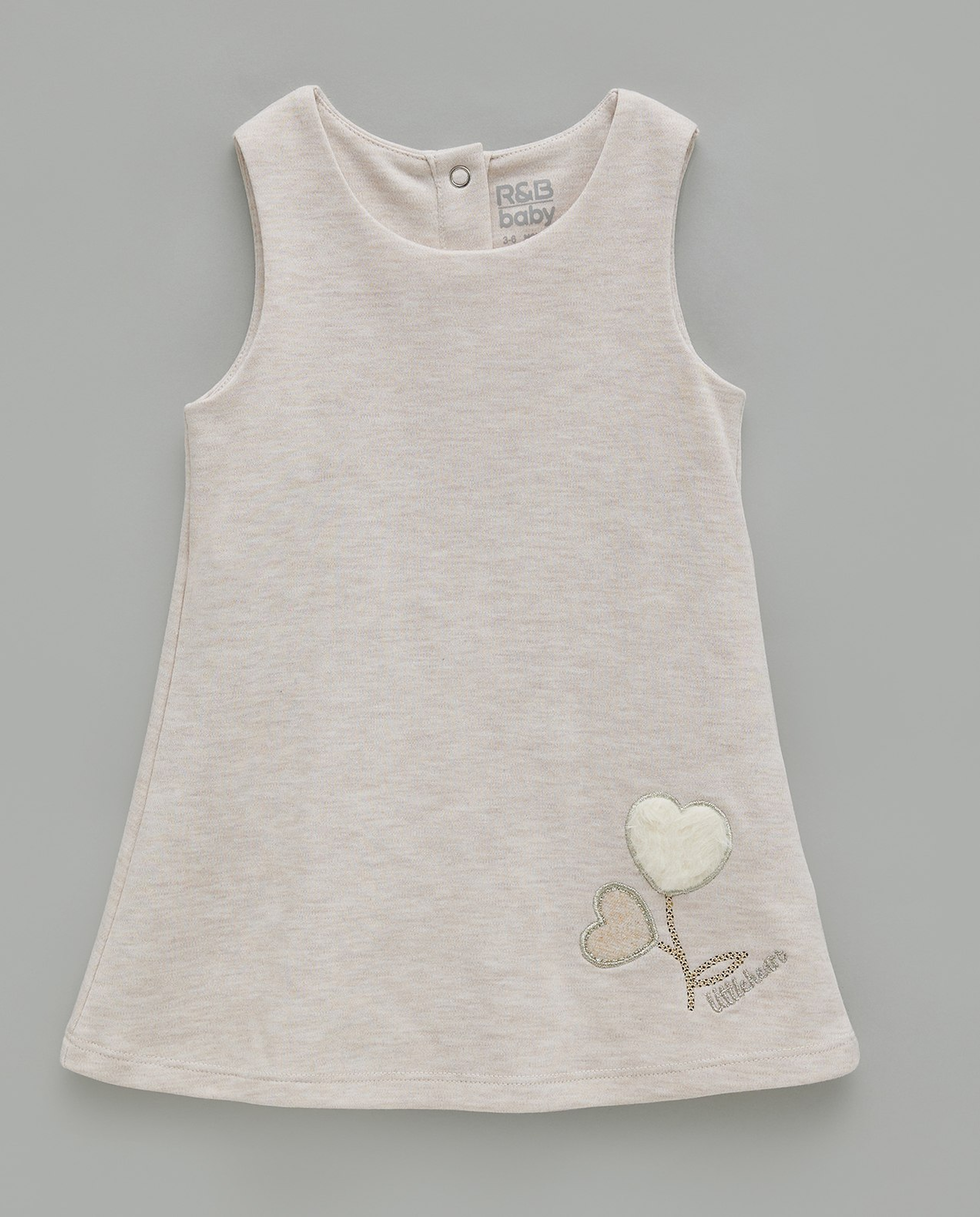 Solid Top and Pinafore Dress Set