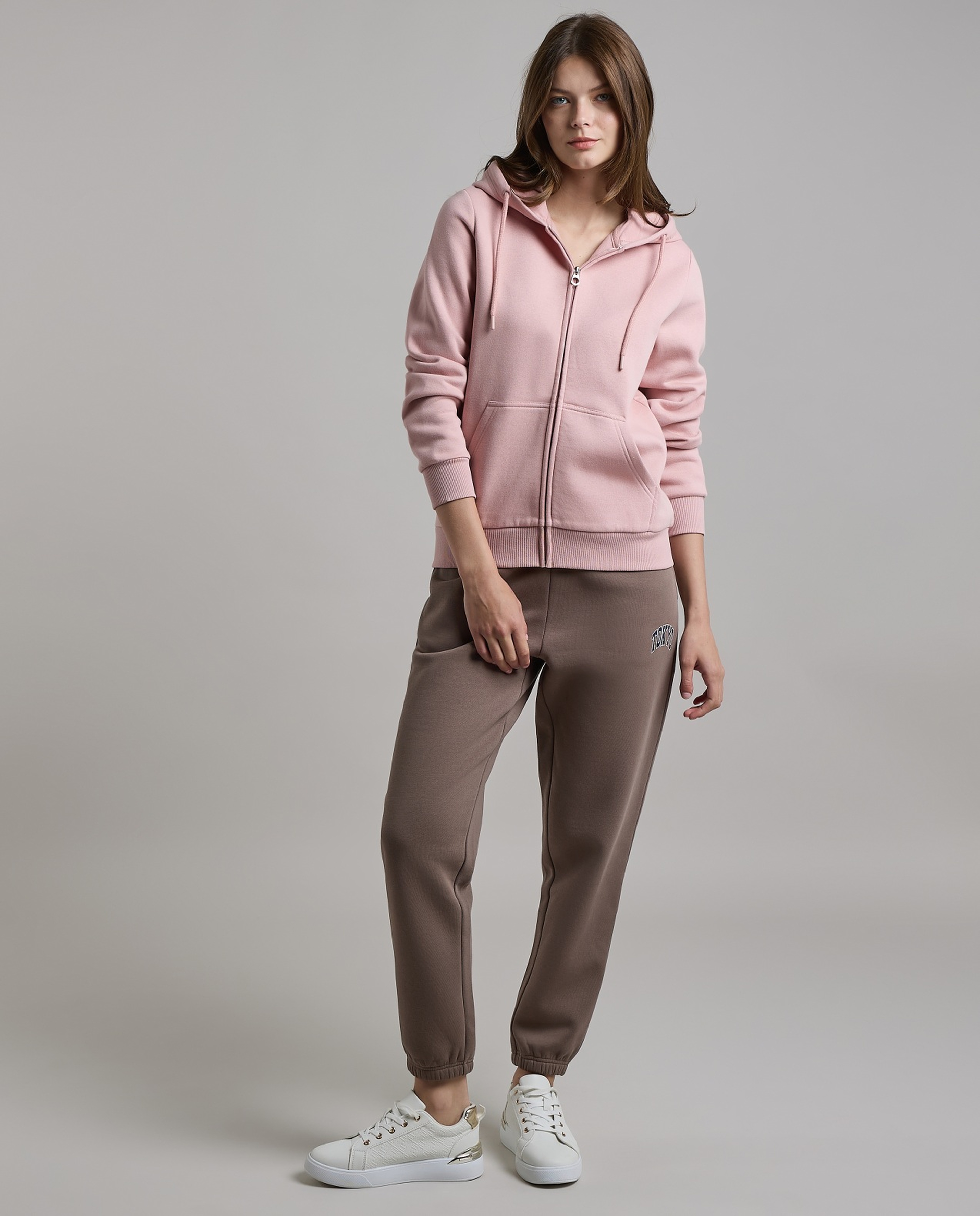 Solid Hooded Jacket with Long Sleeves