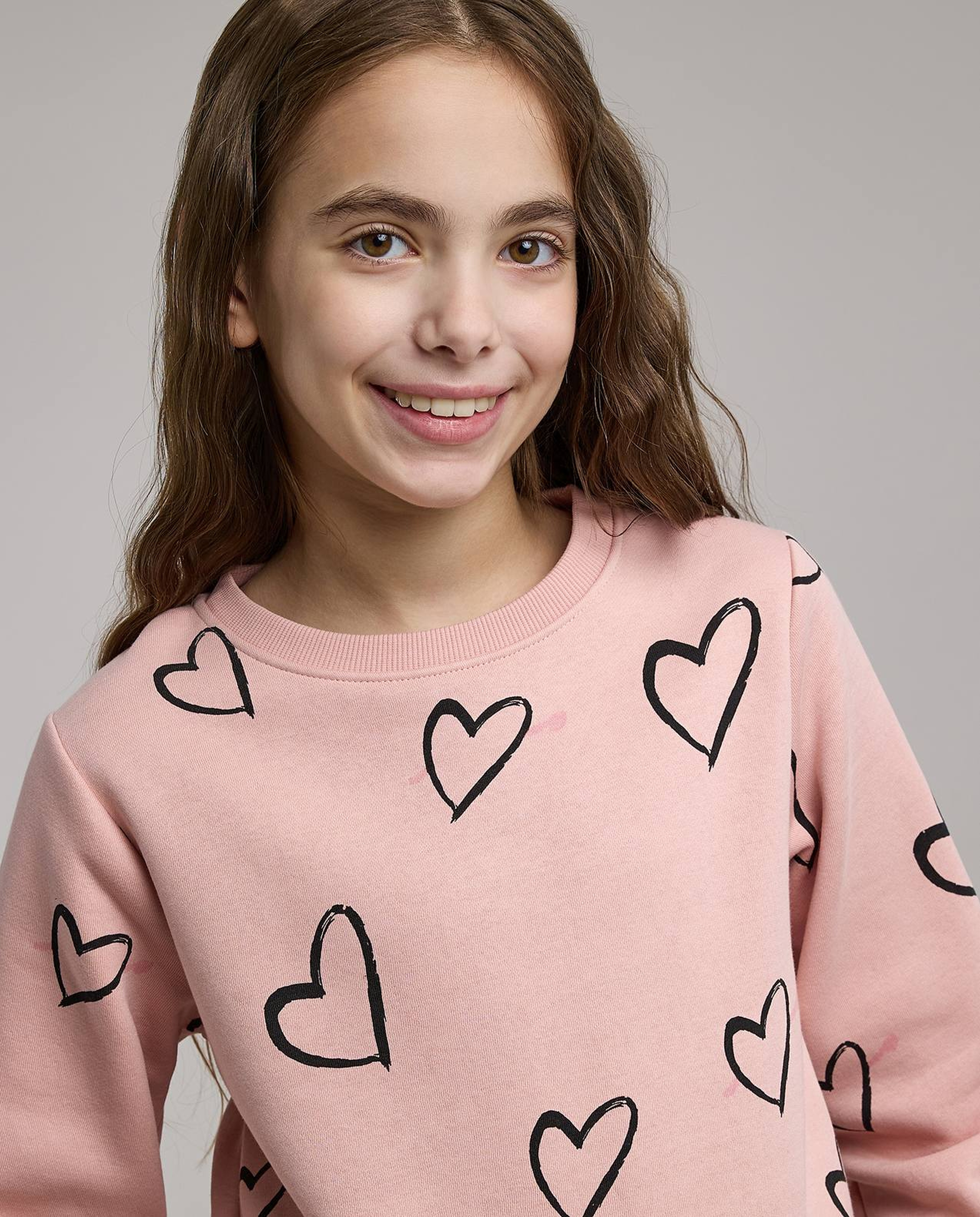 Printed Sweatshirt with Crew Neck and Long Sleeves