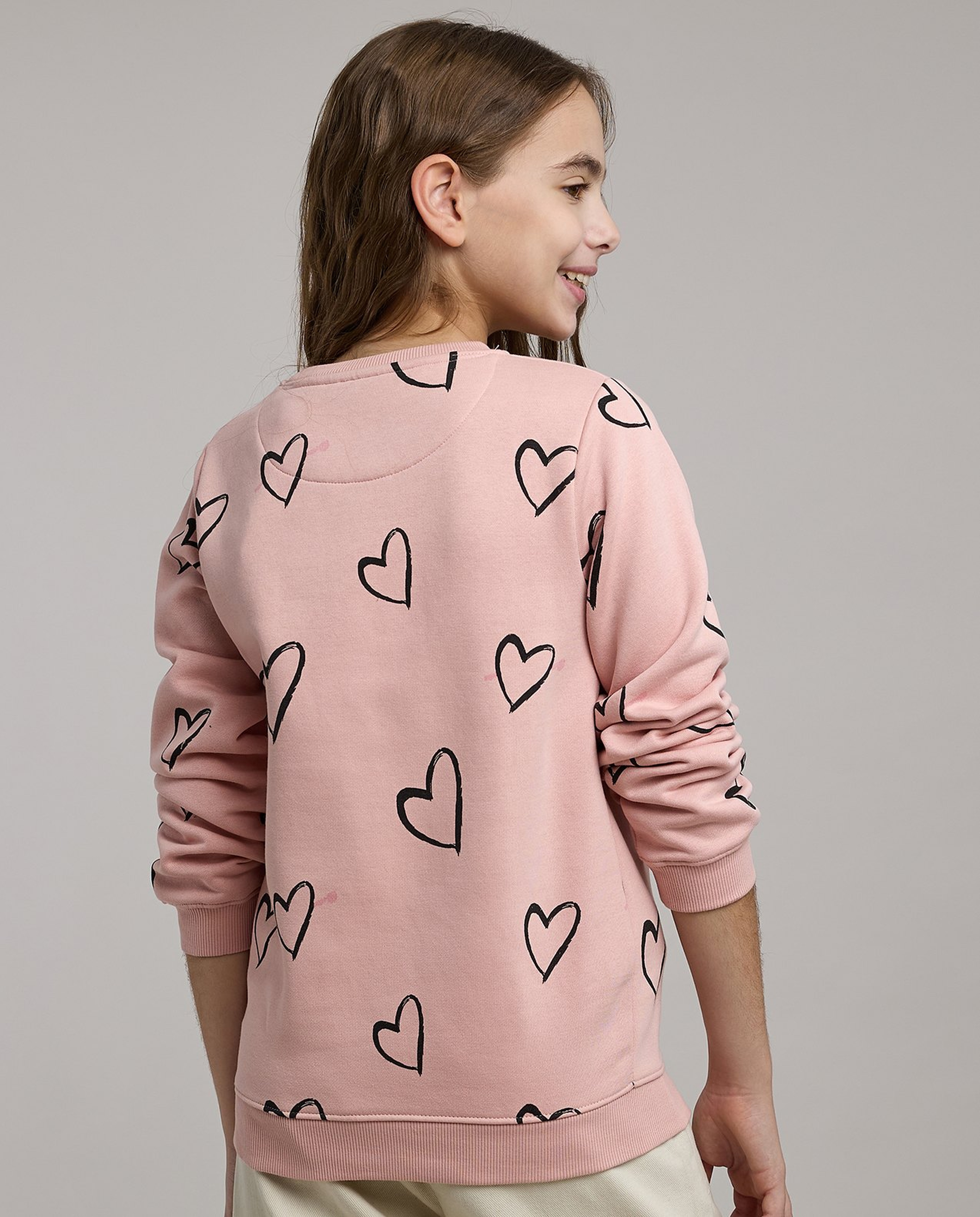 Printed Sweatshirt with Crew Neck and Long Sleeves