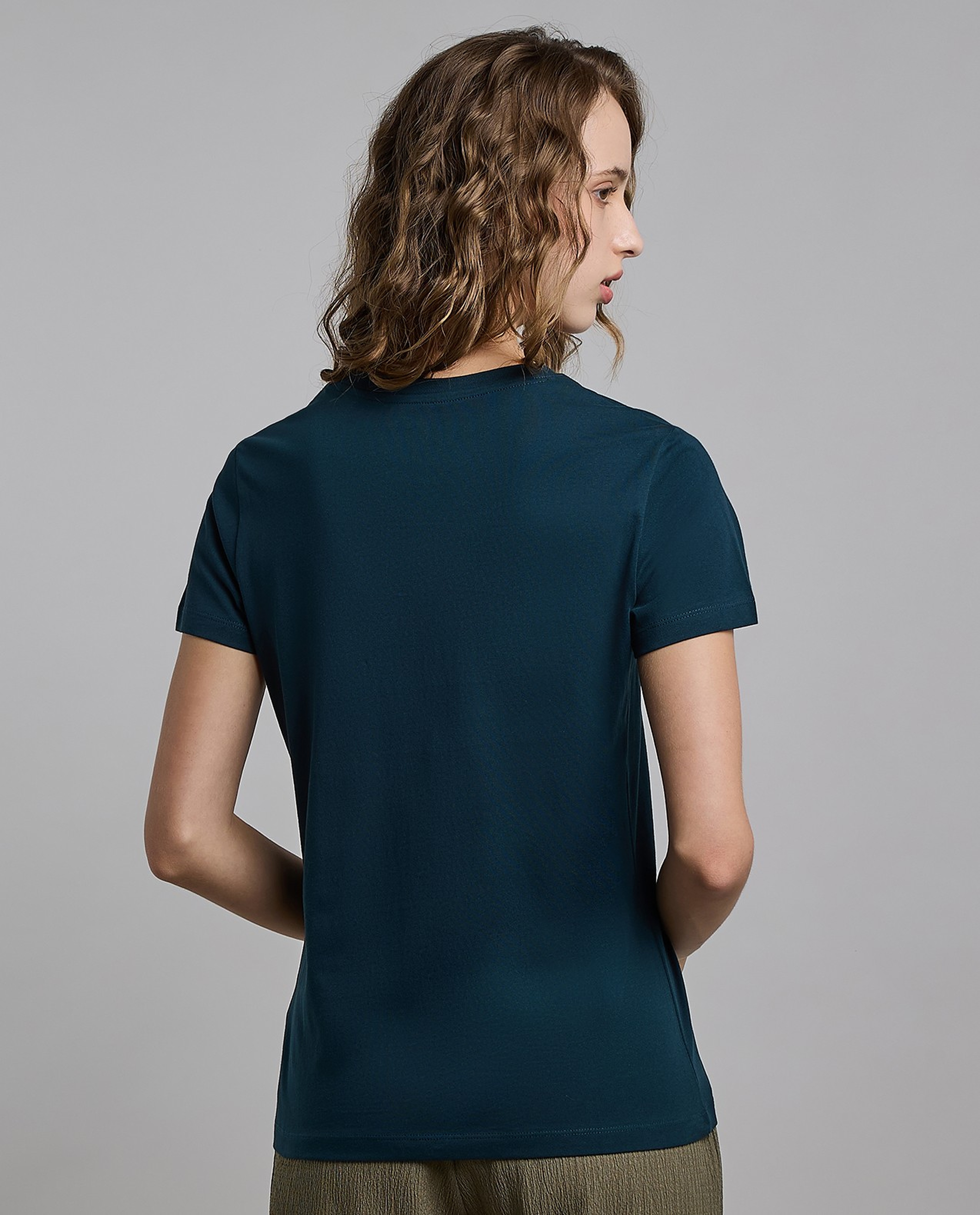 Printed T-Shirt with Crew Neck and Short Sleeves