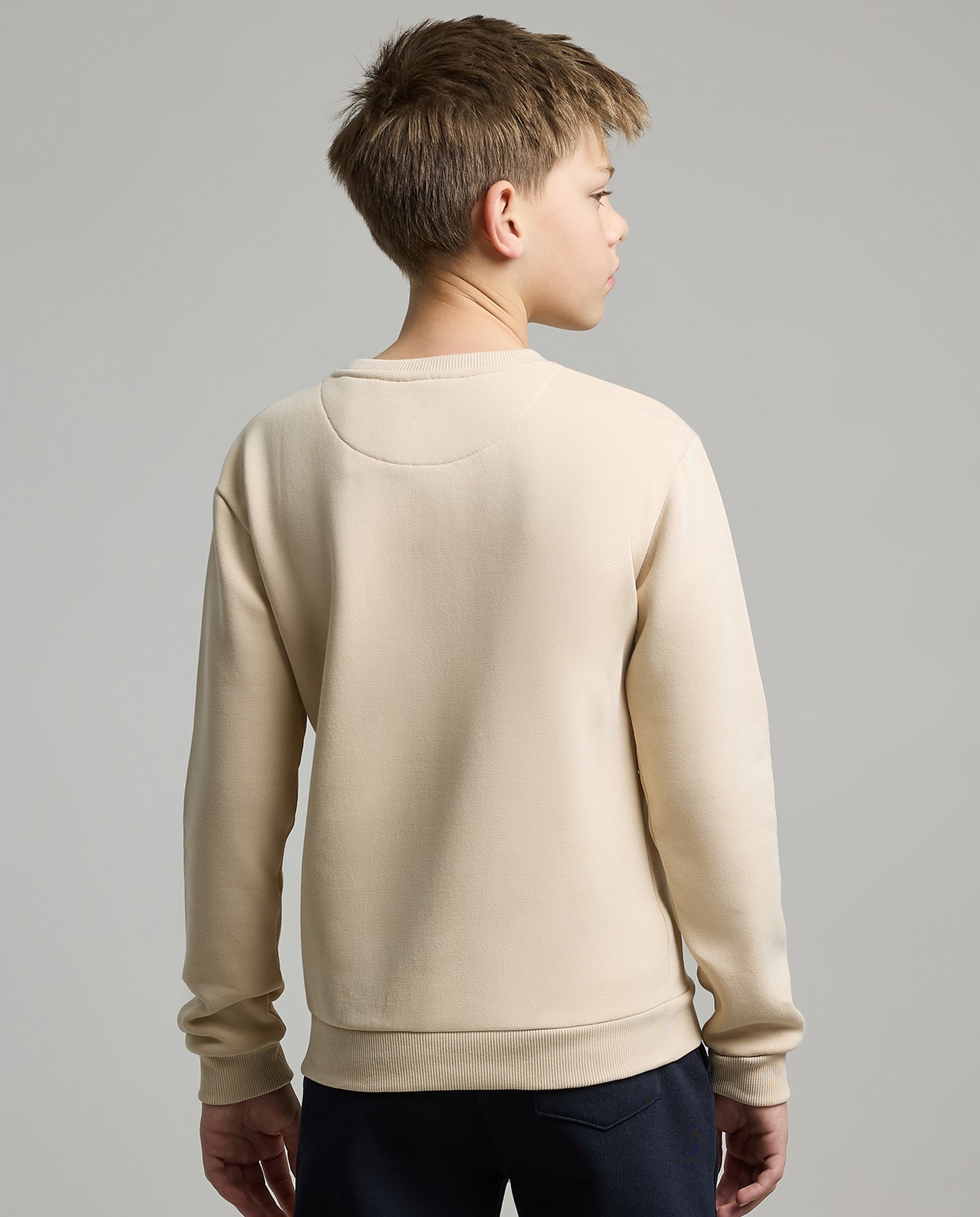 Printed Sweatshirt with Crew Neck and Long Sleeves