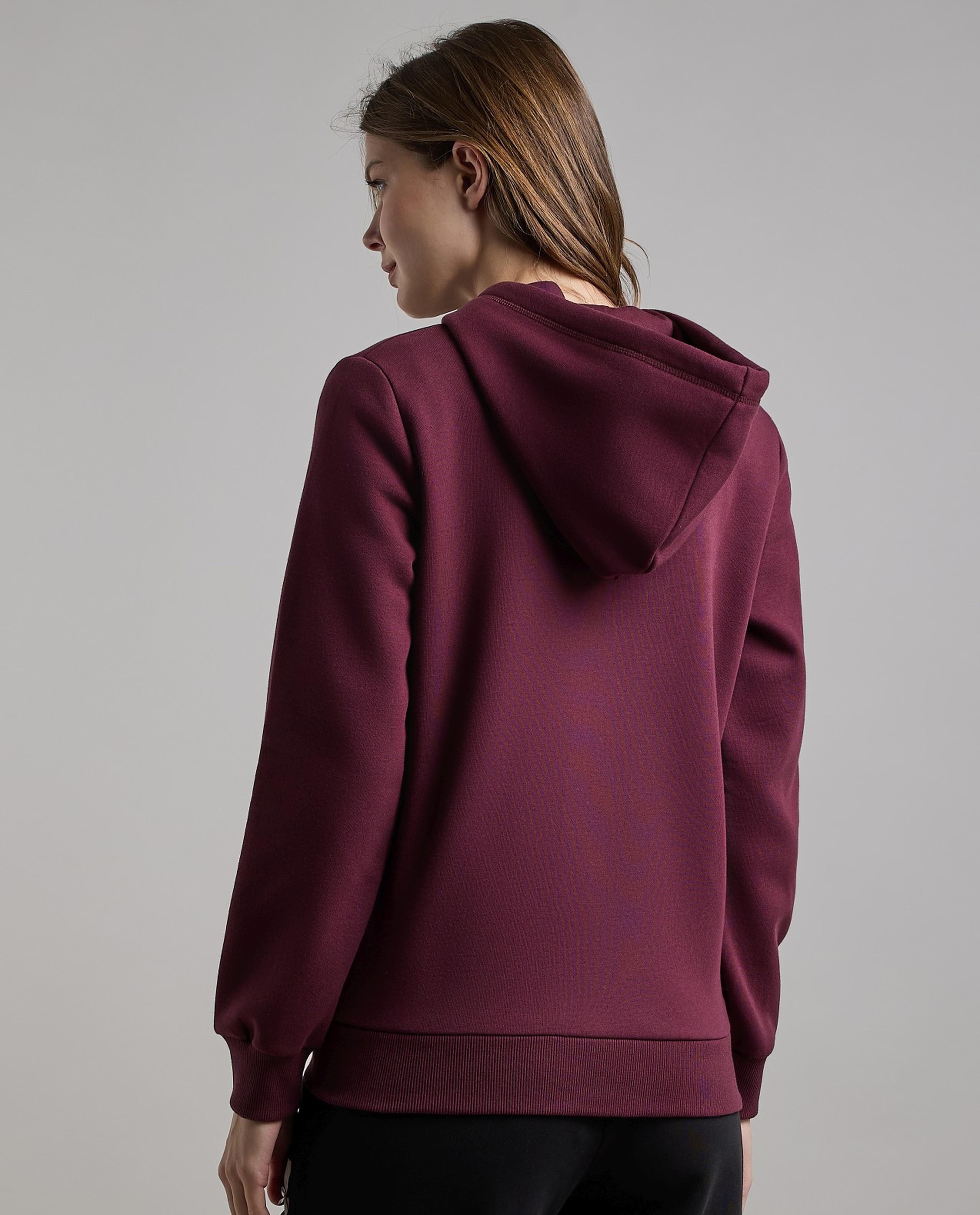 Solid Hooded Jacket with Long Sleeves