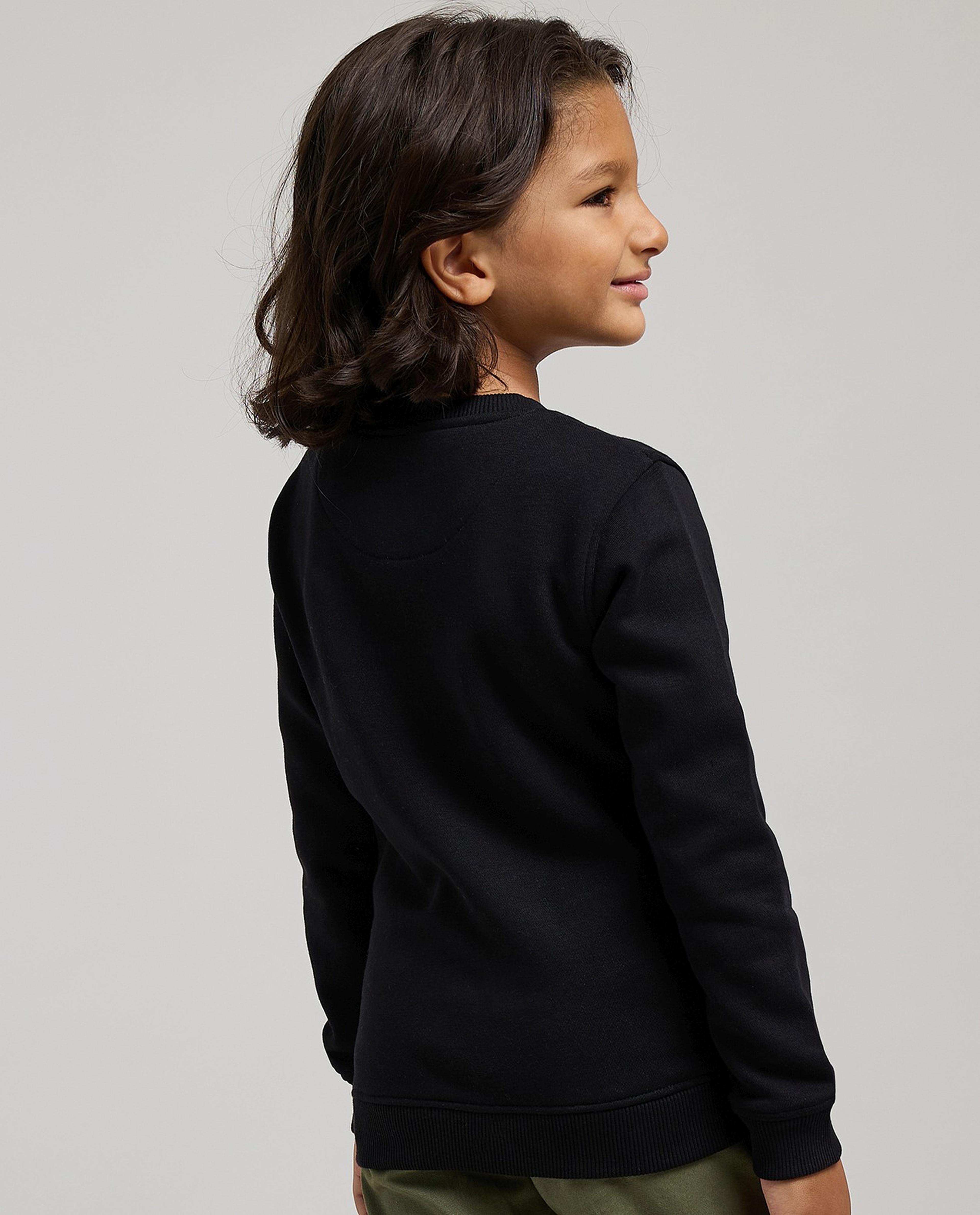 Printed Sweatshirt with Crew Neck and Long Sleeves