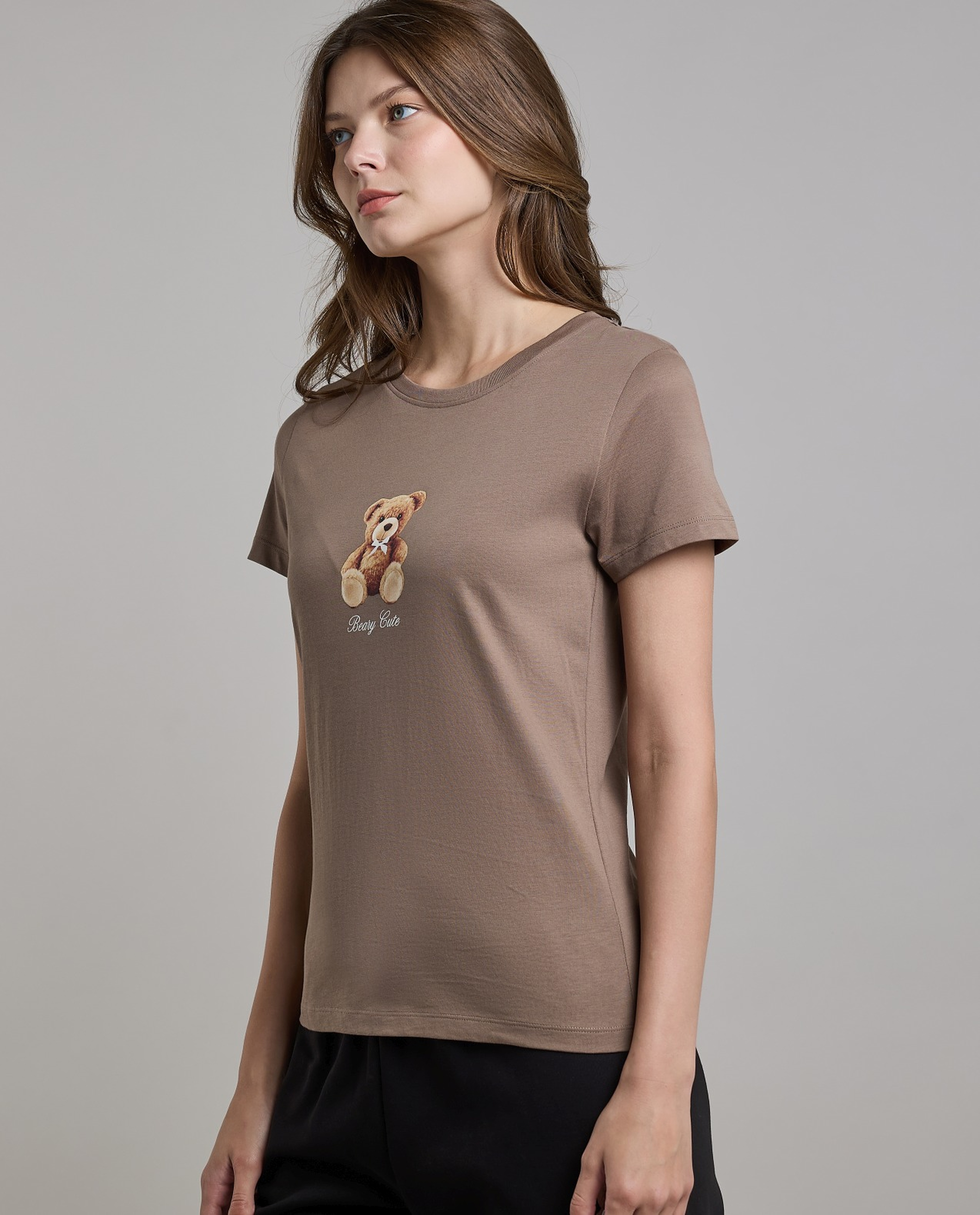 Printed T-Shirt with Crew Neck and Short Sleeves