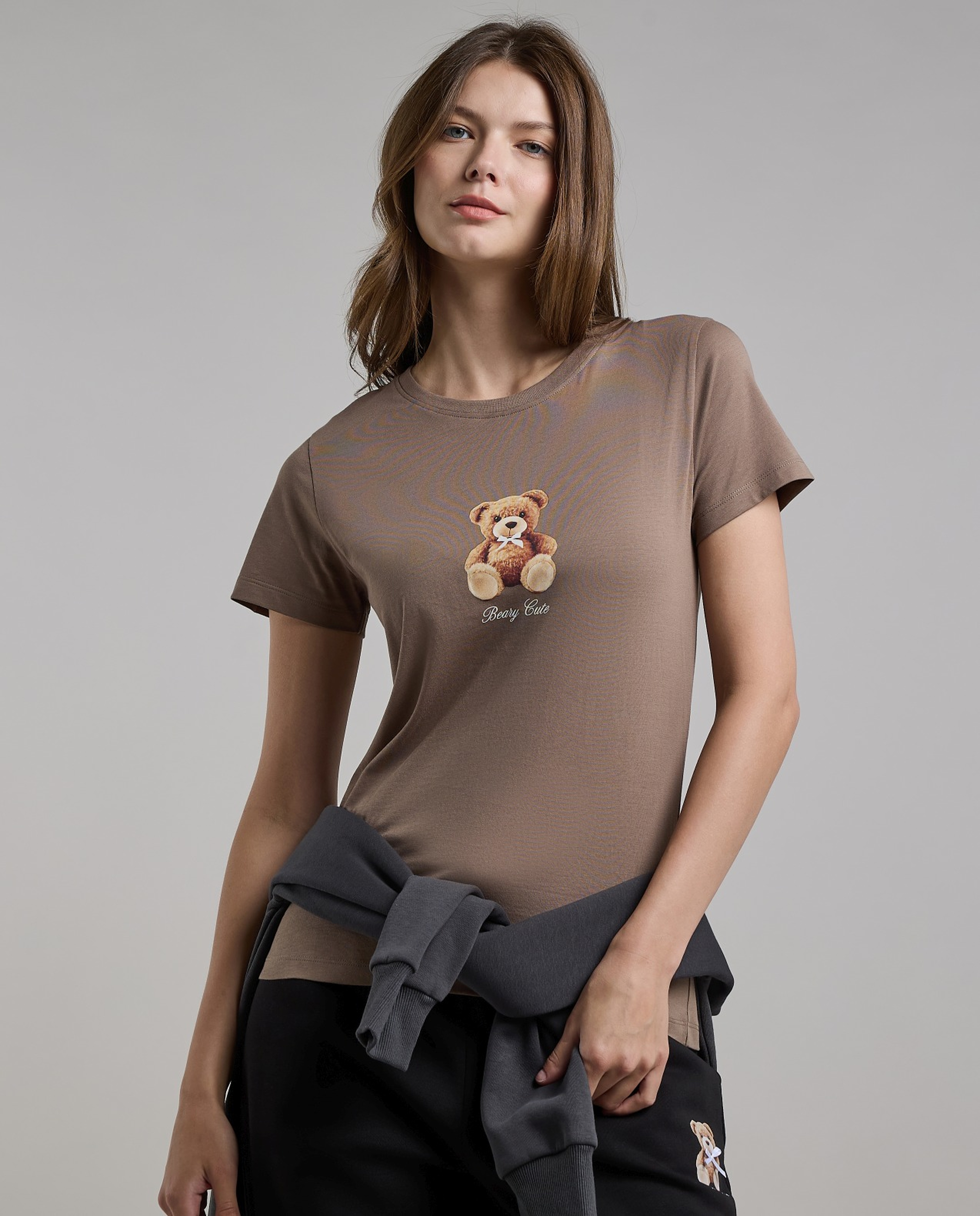 Printed T-Shirt with Crew Neck and Short Sleeves