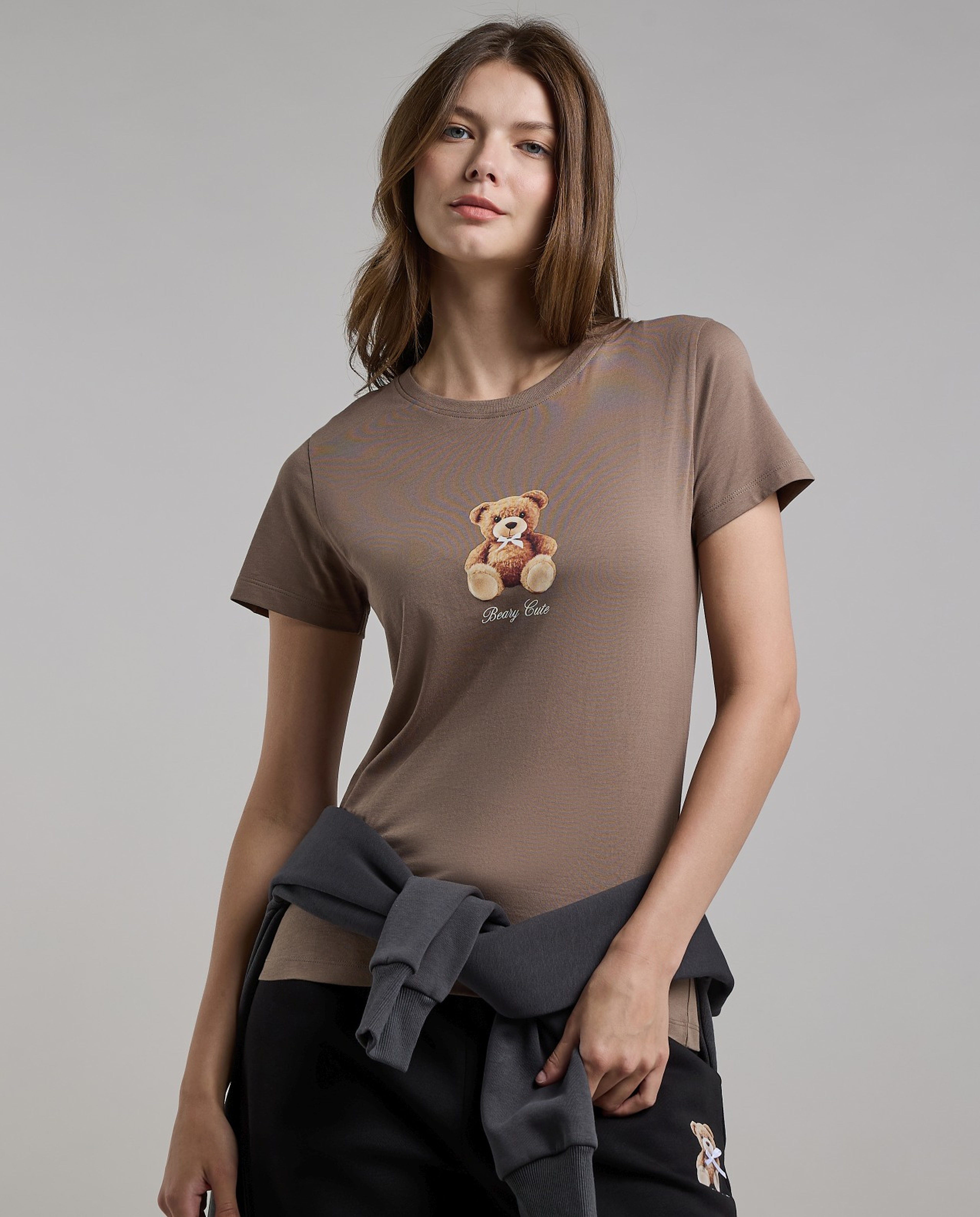 Printed T-Shirt with Crew Neck and Short Sleeves