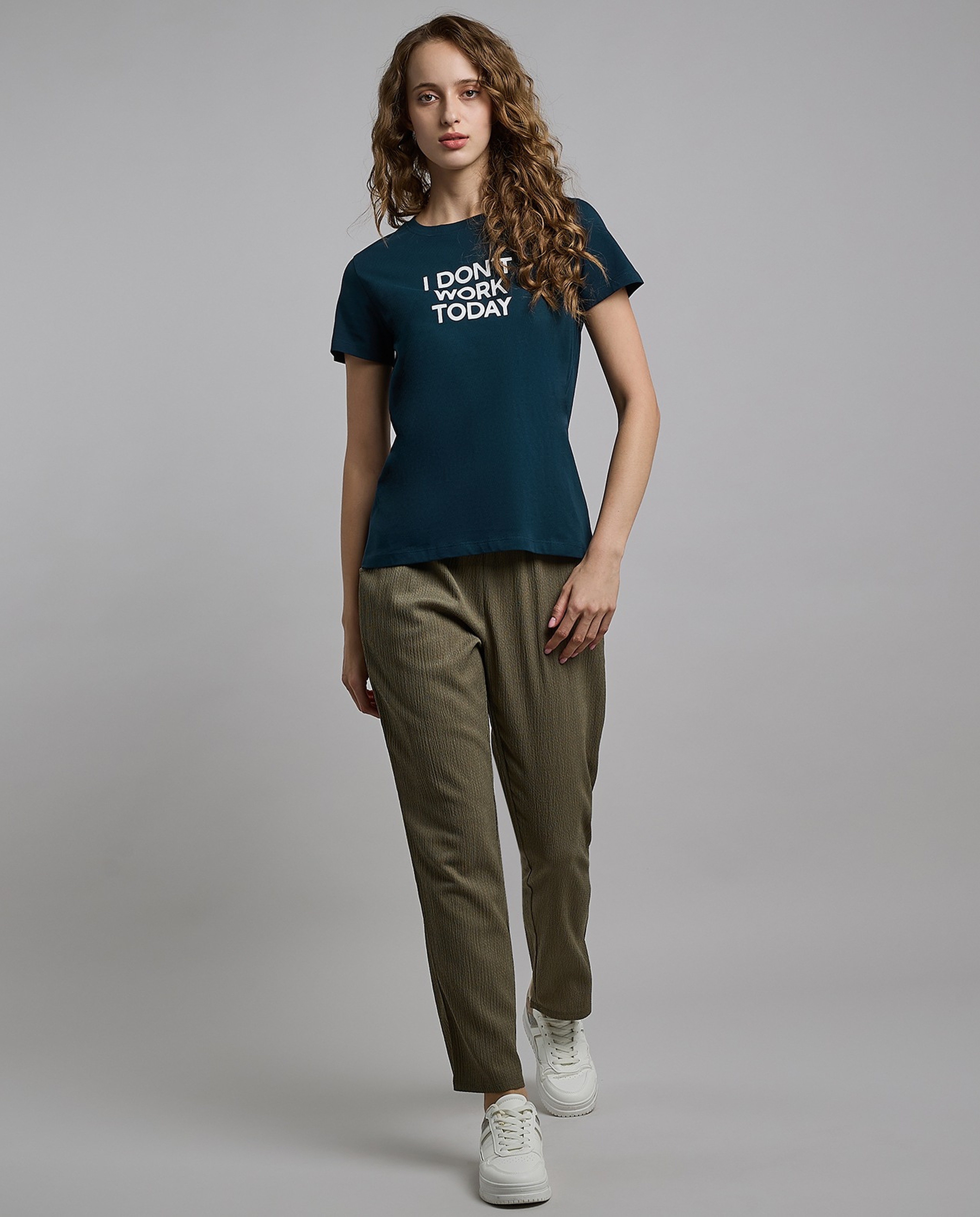 Printed T-Shirt with Crew Neck and Short Sleeves