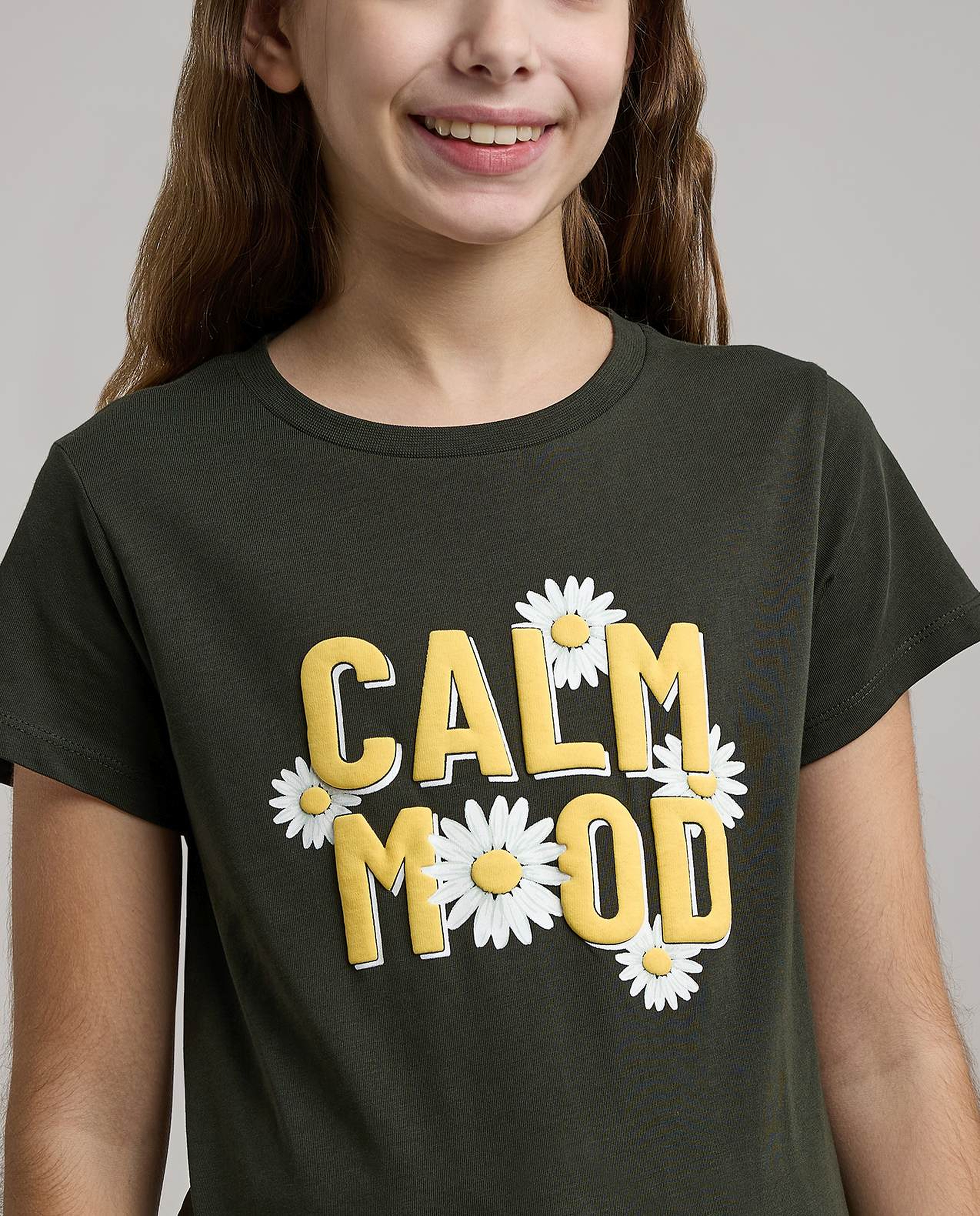 Printed T-Shirt with Crew Neck and Short Sleeves