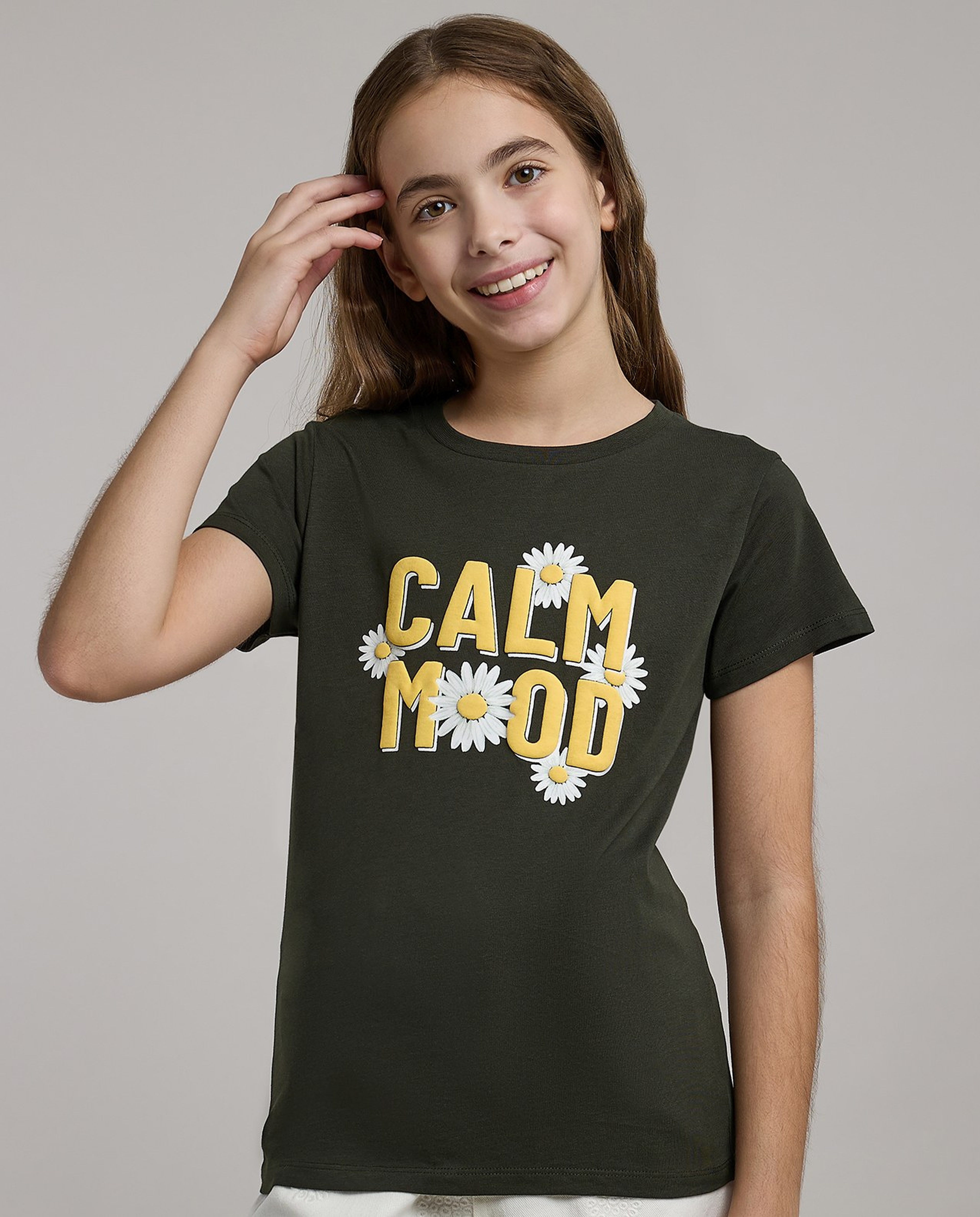 Printed T-Shirt with Crew Neck and Short Sleeves