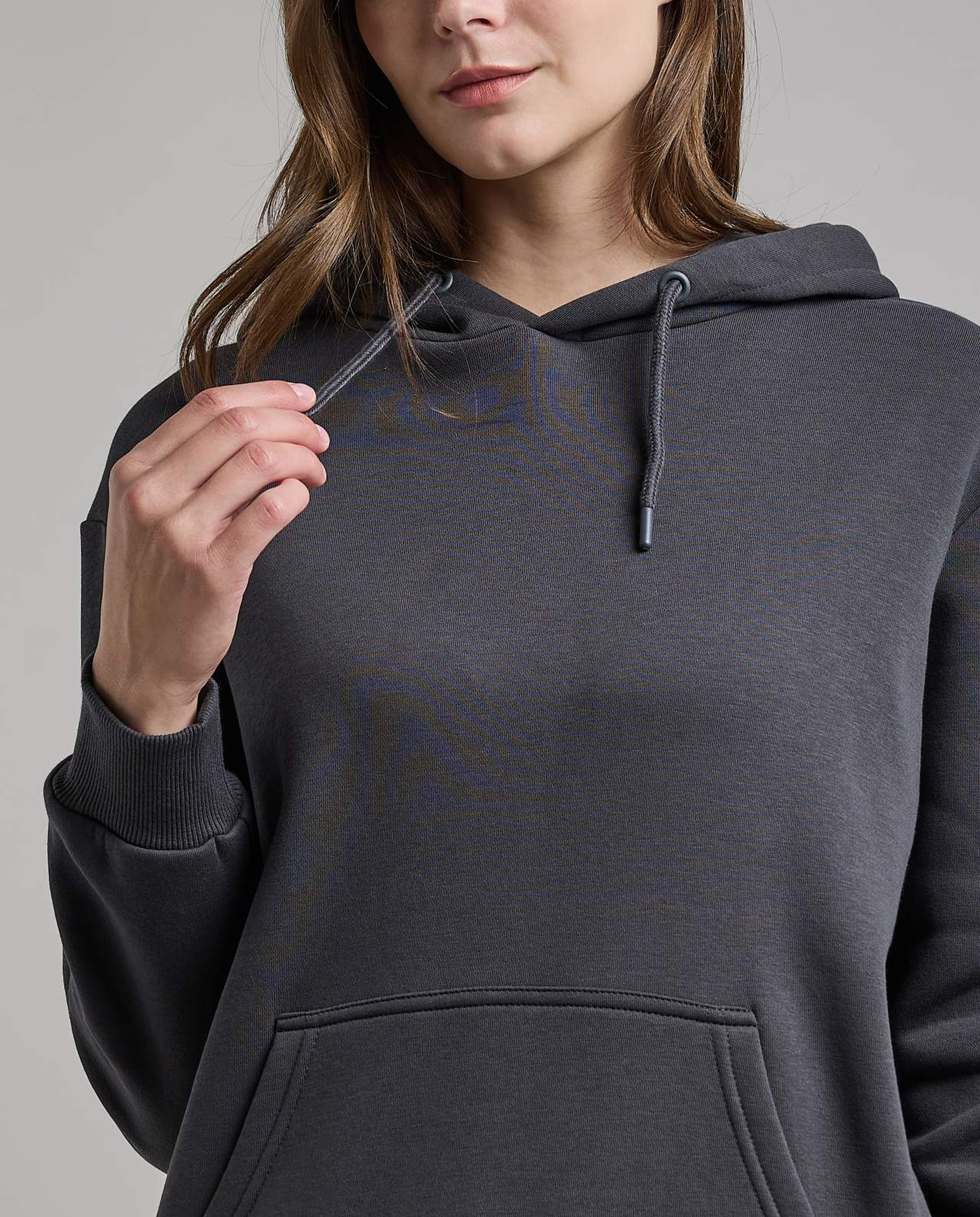 Solid Hoodie with Long Sleeves