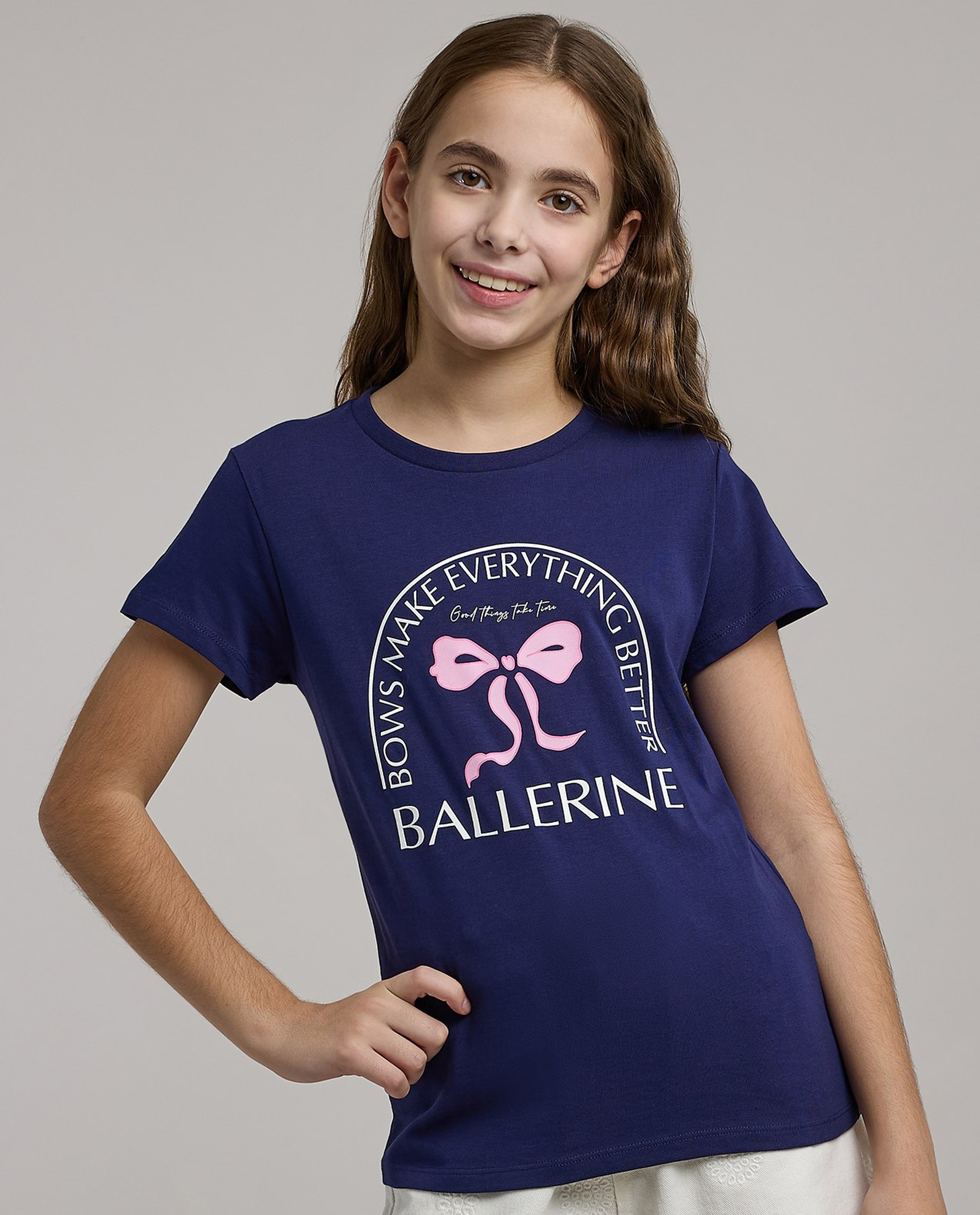 Printed T-Shirt with Crew Neck and Short Sleeves