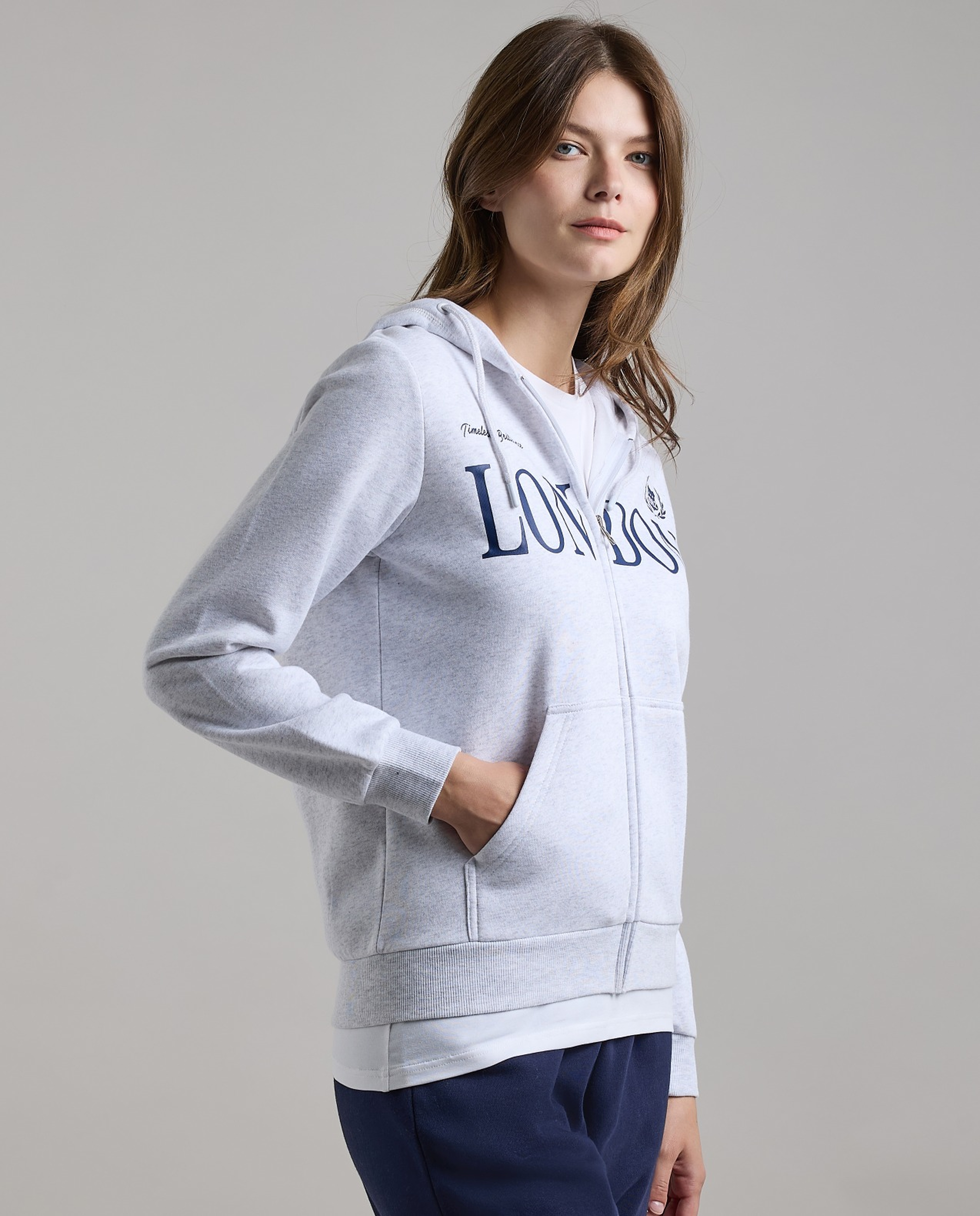 Printed Hooded Jacket with Long Sleeves