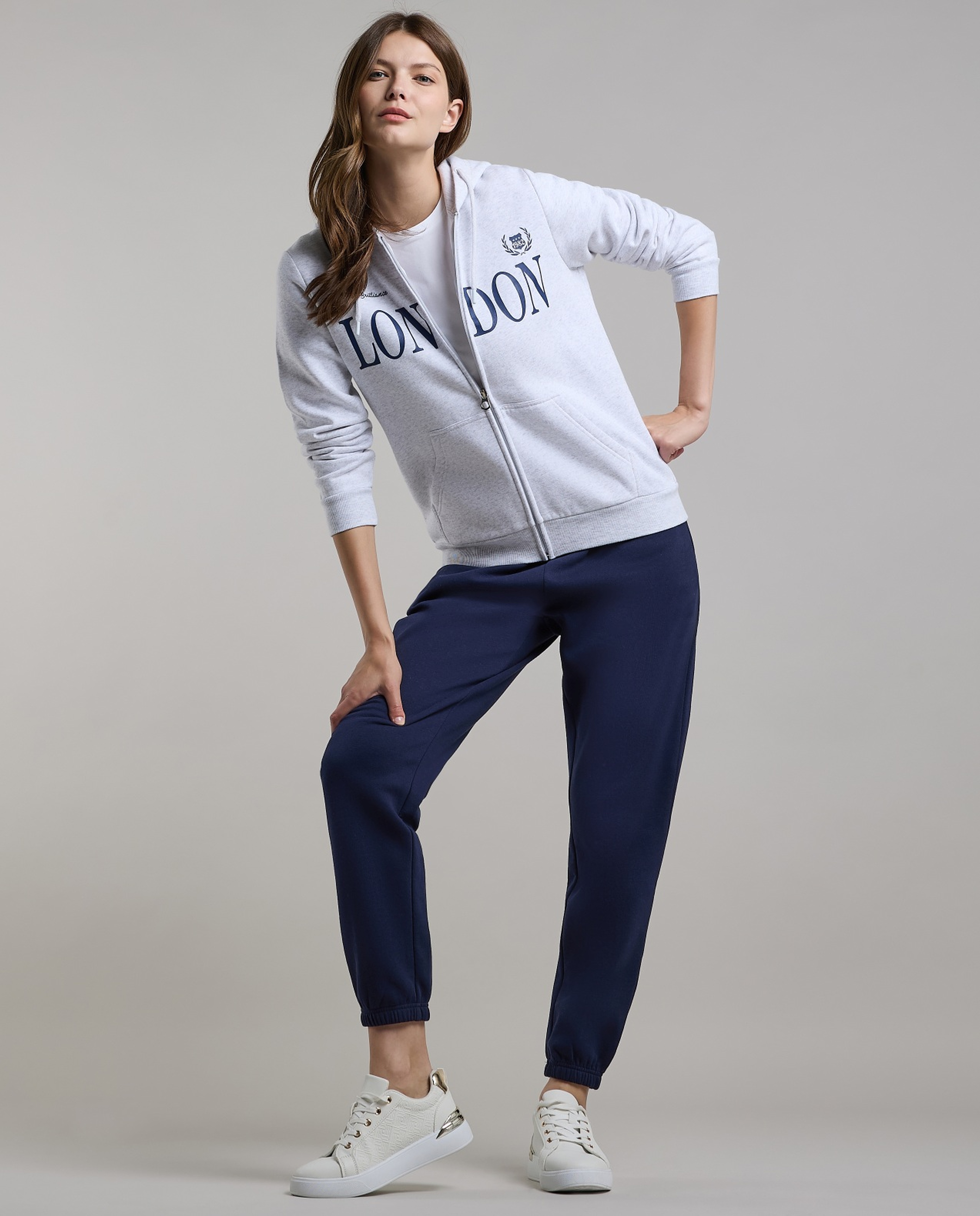 Printed Hooded Jacket with Long Sleeves