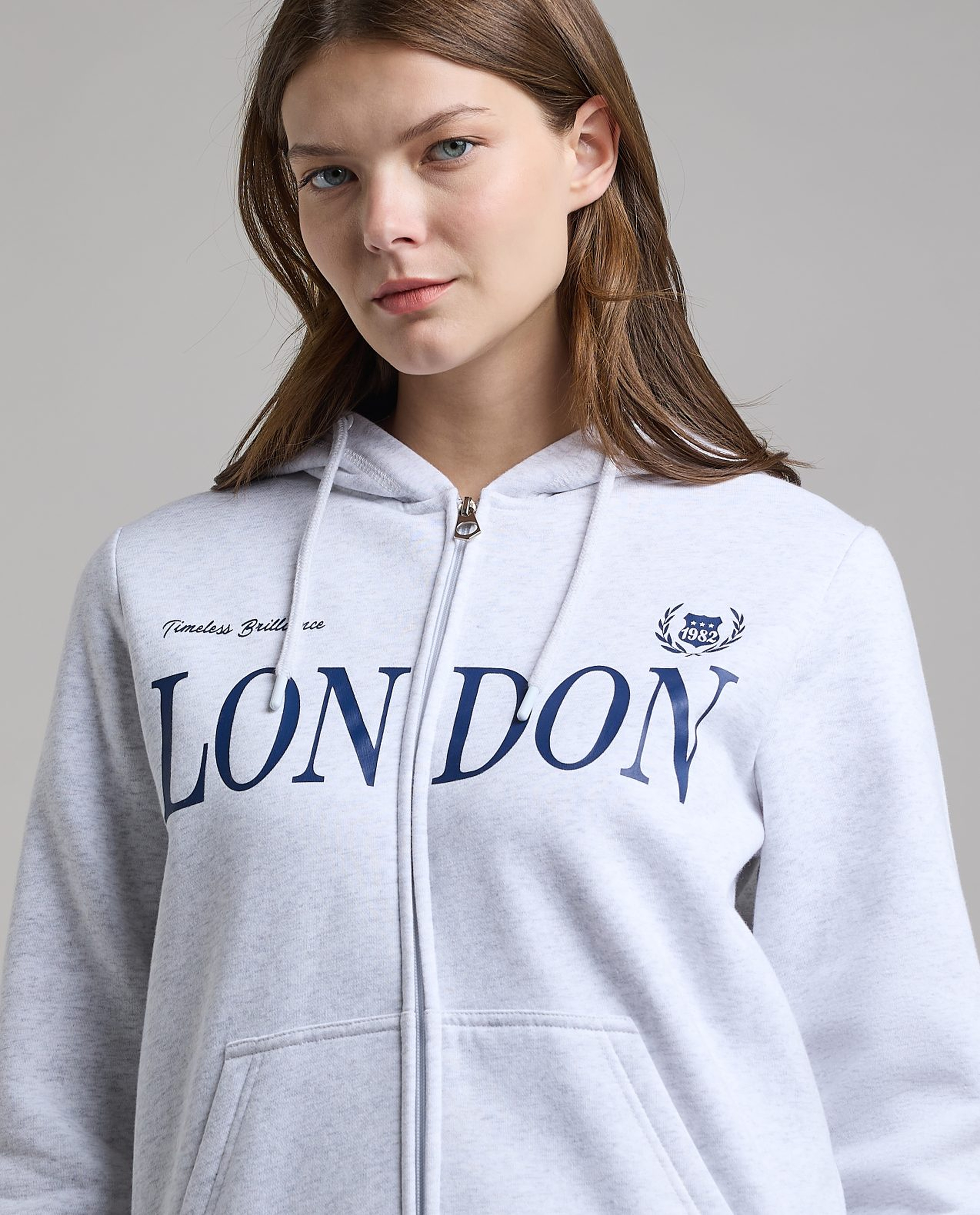 Printed Hooded Jacket with Long Sleeves