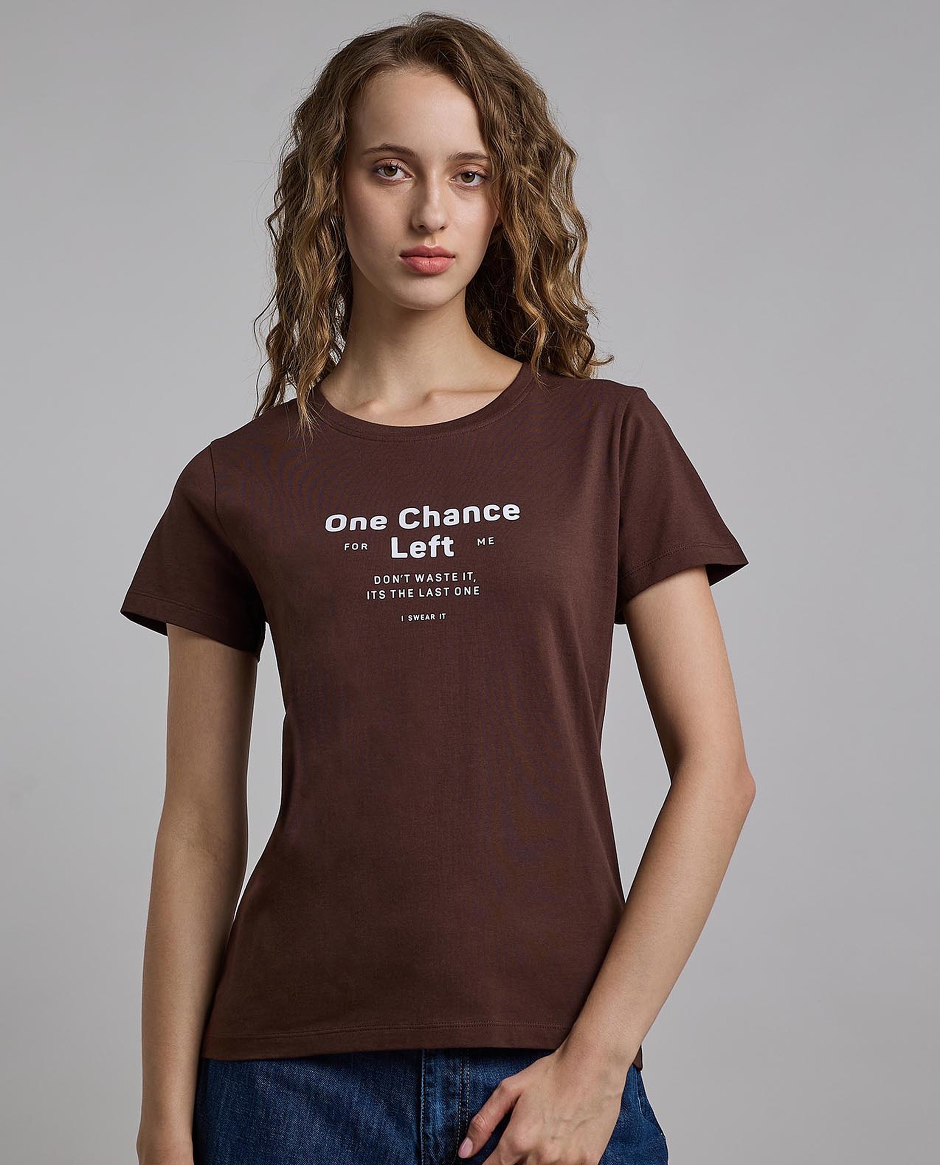 Printed T-Shirt with Crew Neck and Short Sleeves