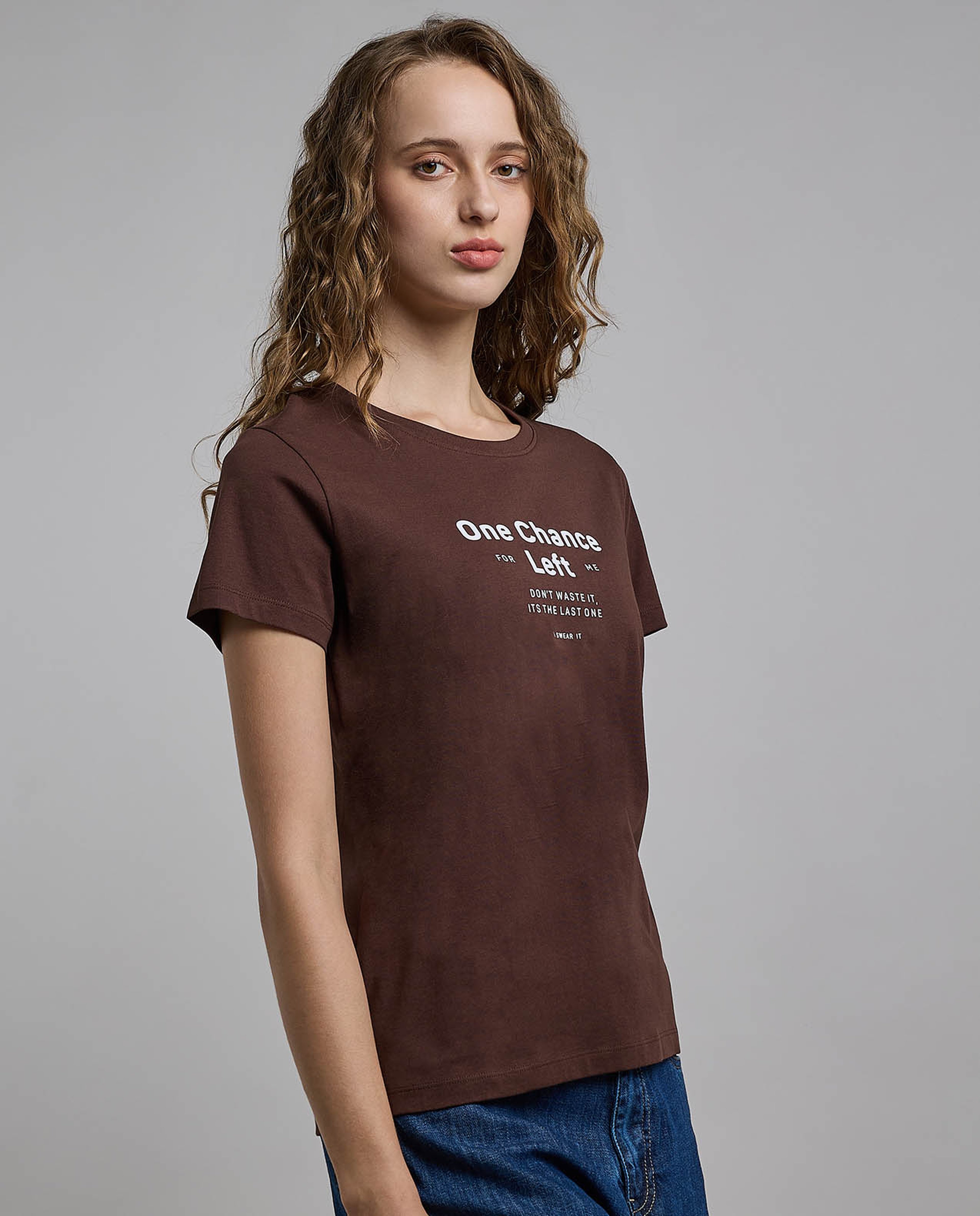 Printed T-Shirt with Crew Neck and Short Sleeves