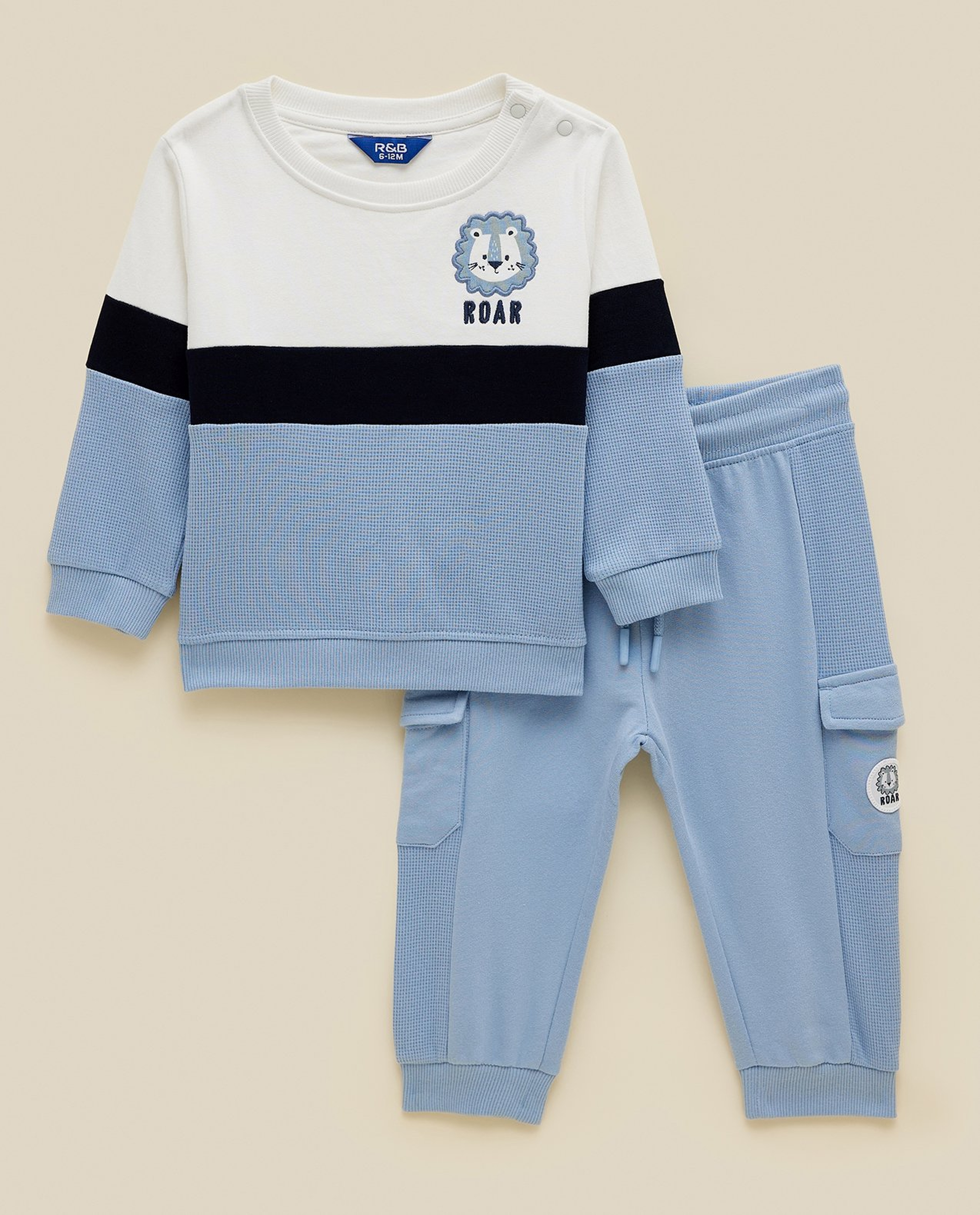 Color Block Sweatshirt and Jogger Set