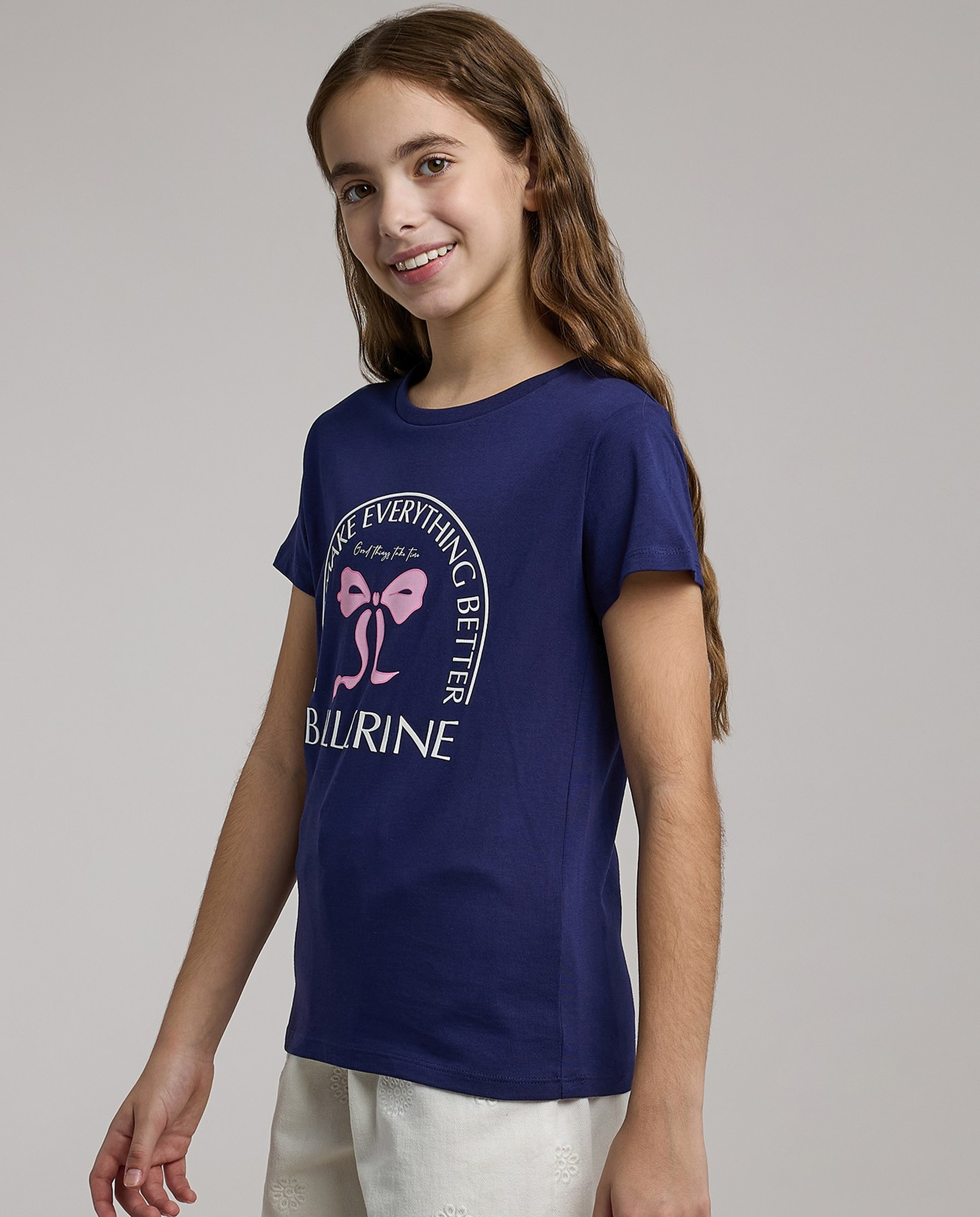 Printed T-Shirt with Crew Neck and Short Sleeves