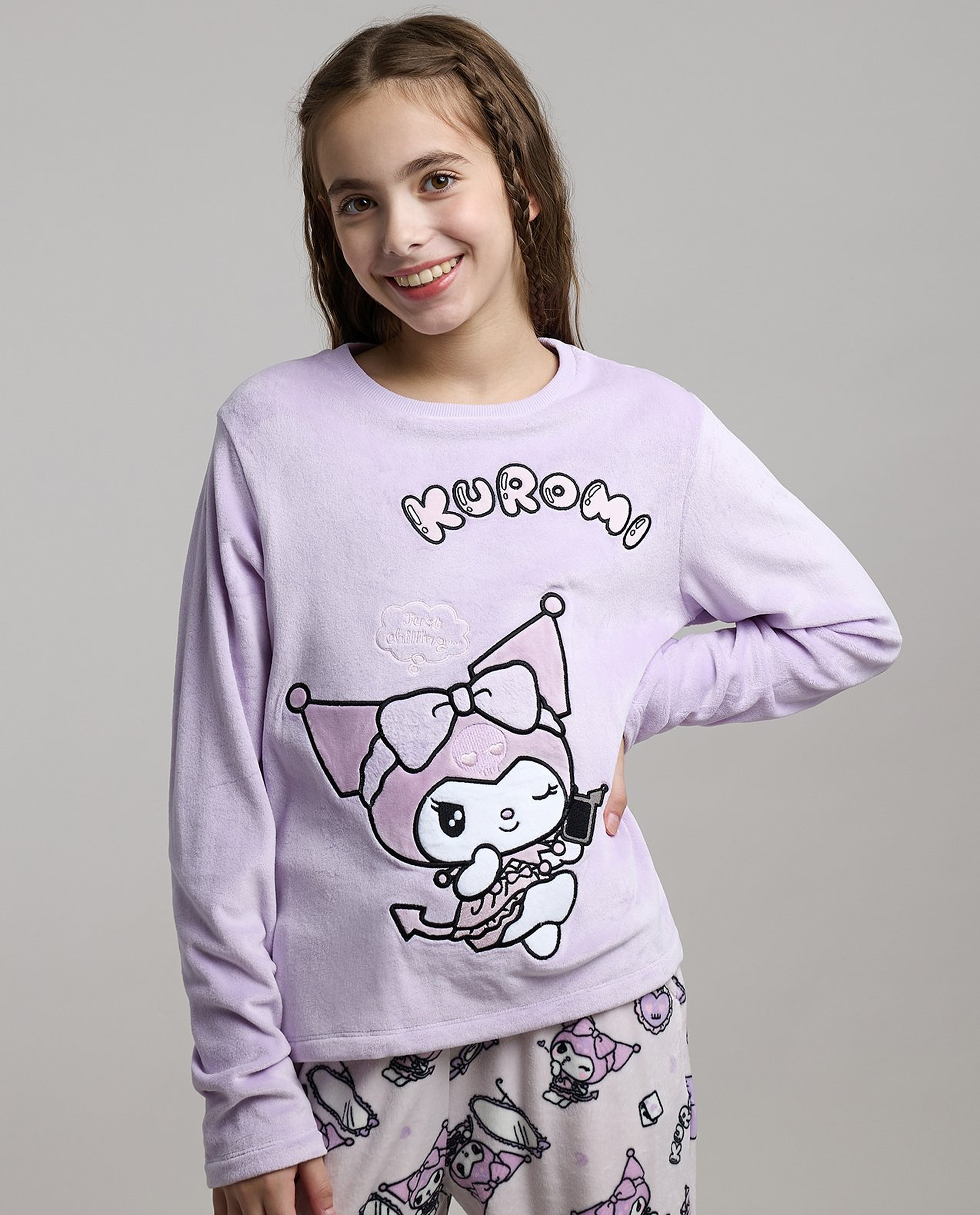 Kuromi Embroidered Pyjama Set