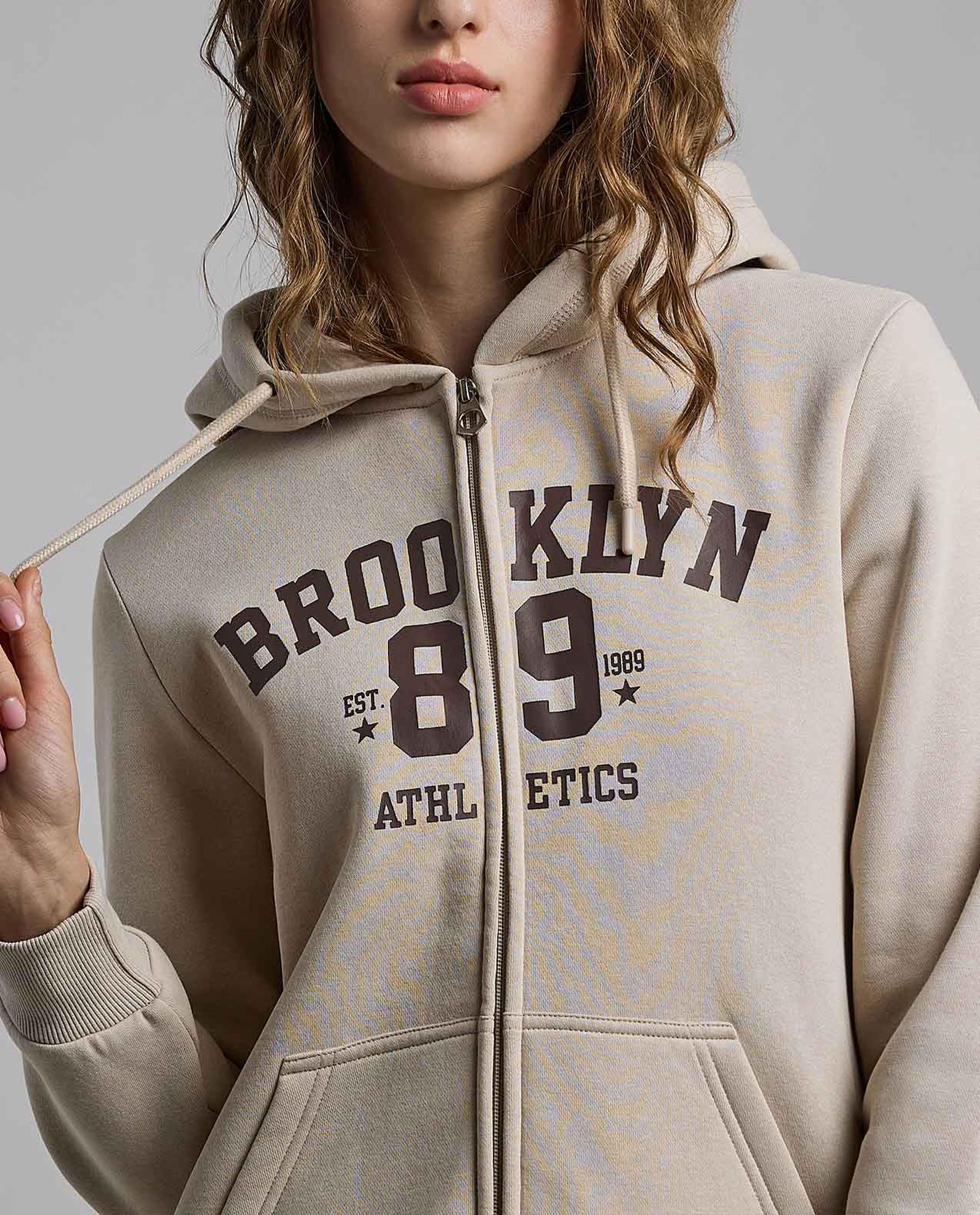 Printed Hooded Jacket with Long Sleeves